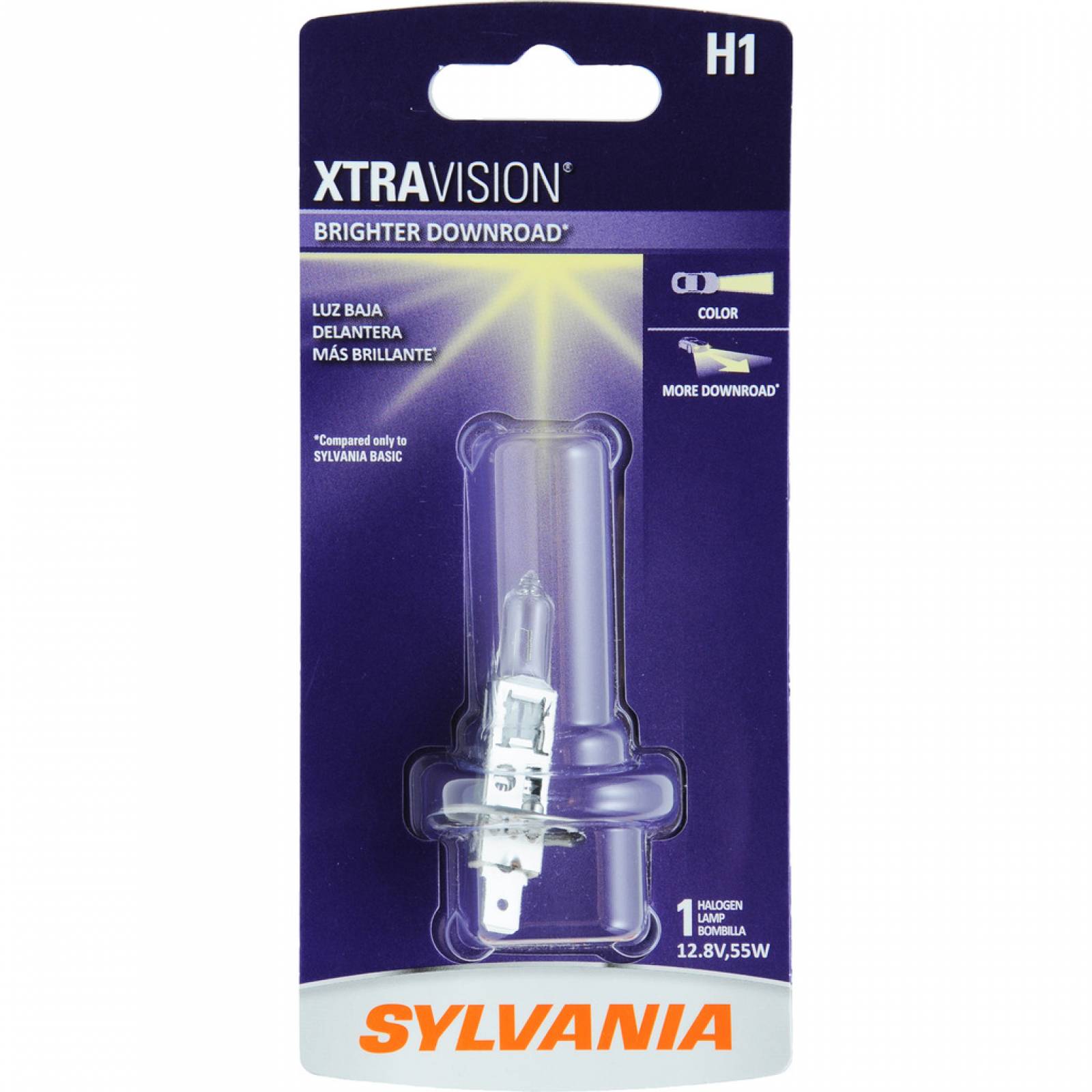 Foco Frontal Sylvania H1 Xtravision Halogeno Paquete De 1 