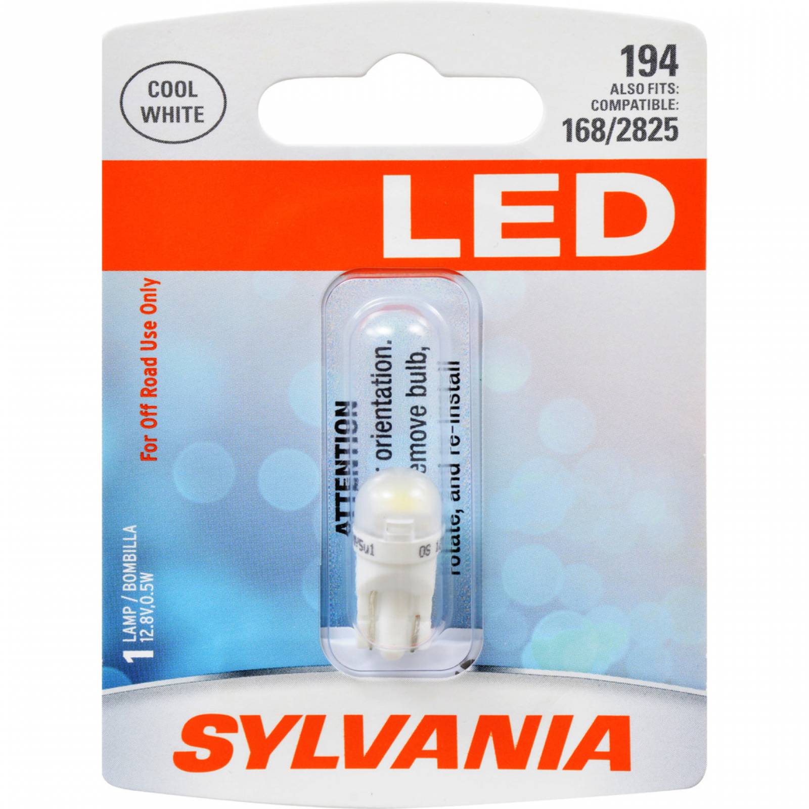 Foco LED Blanco SYLVANIA 194 T10 W5W Paquete de 1 pieza