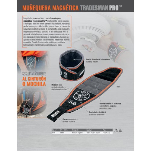Muñequera Magnetica Tradesman Pro 55895 Klein Tools 
