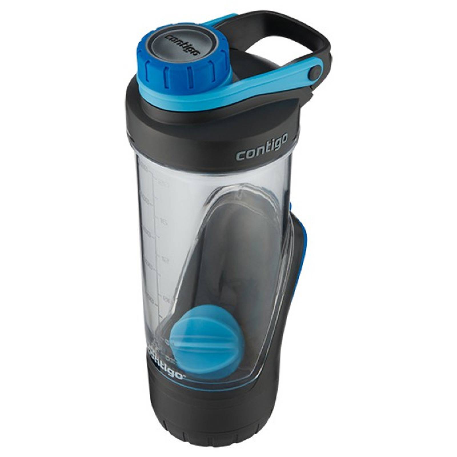 Botella Mezcladora Con Contenedor Plastica Shake 710 Ml Azul 