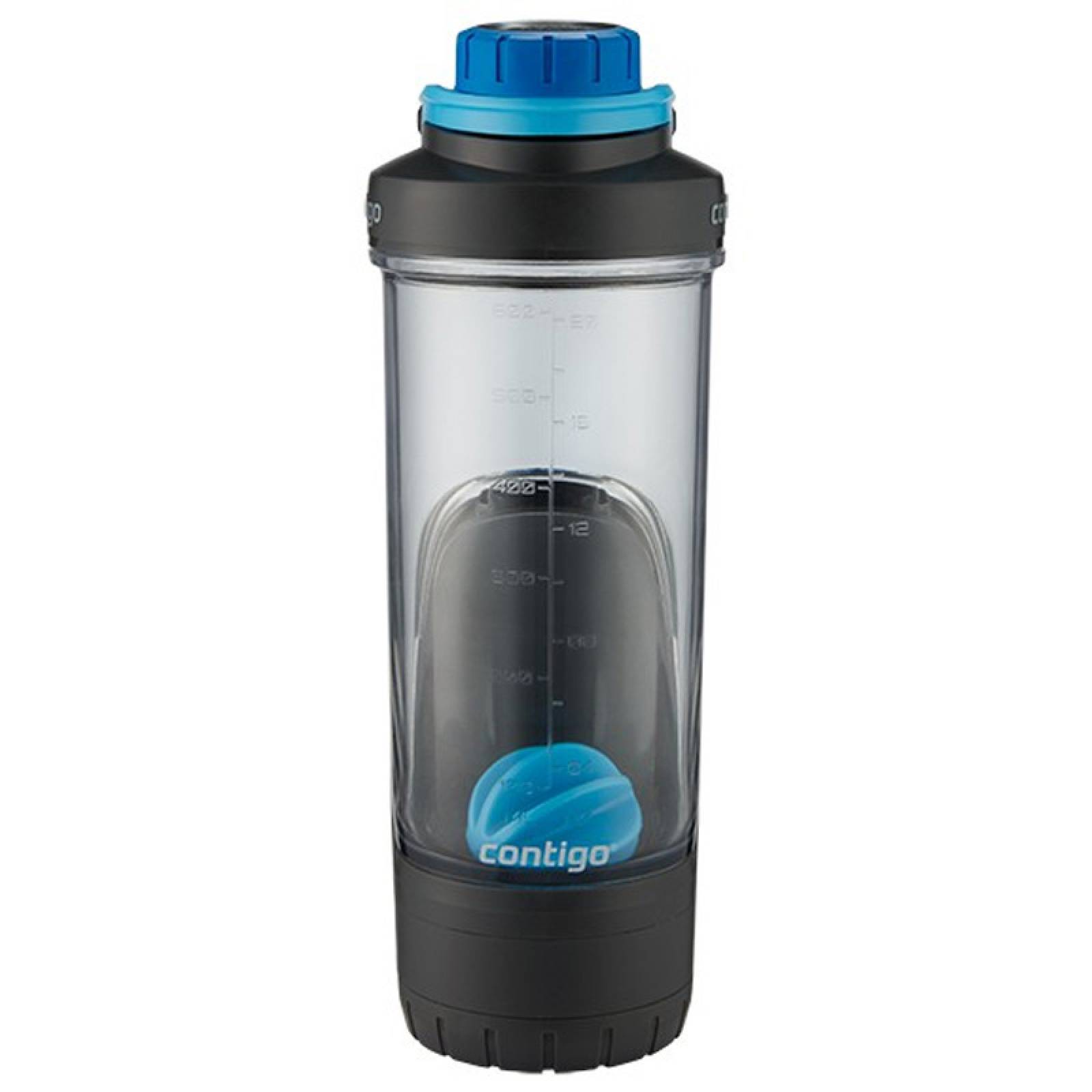 Botella Mezcladora Con Contenedor Plastica Shake 710 Ml Azul 