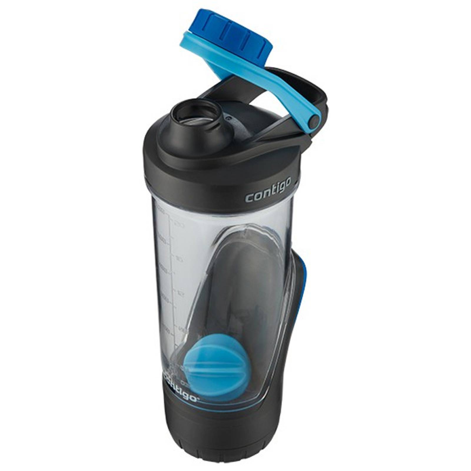 Botella Mezcladora Con Contenedor Plastica Shake 710 Ml Azul 