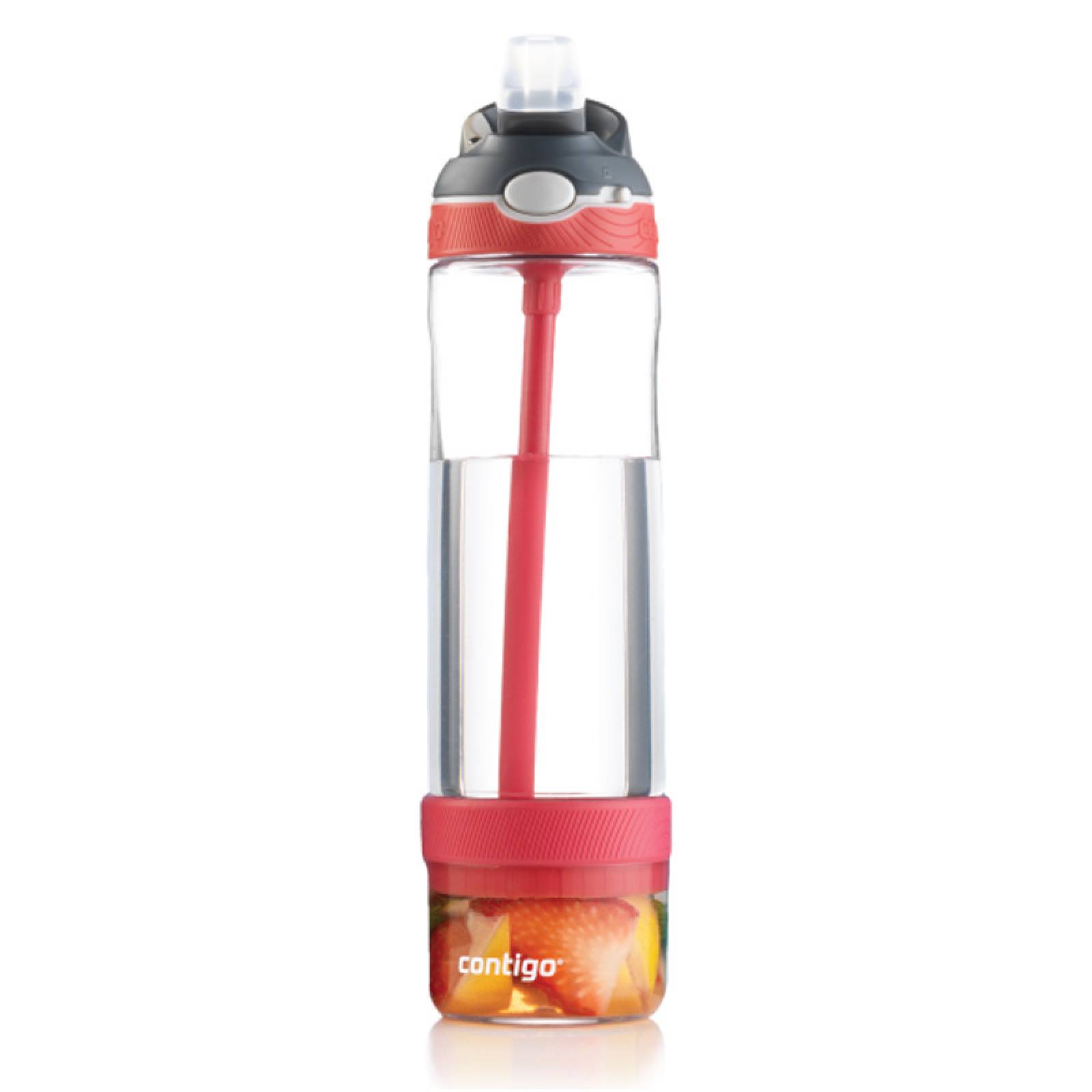 Botella Plastica Infusor Ashland Verde Jade 769 Ml Contigo Rojo