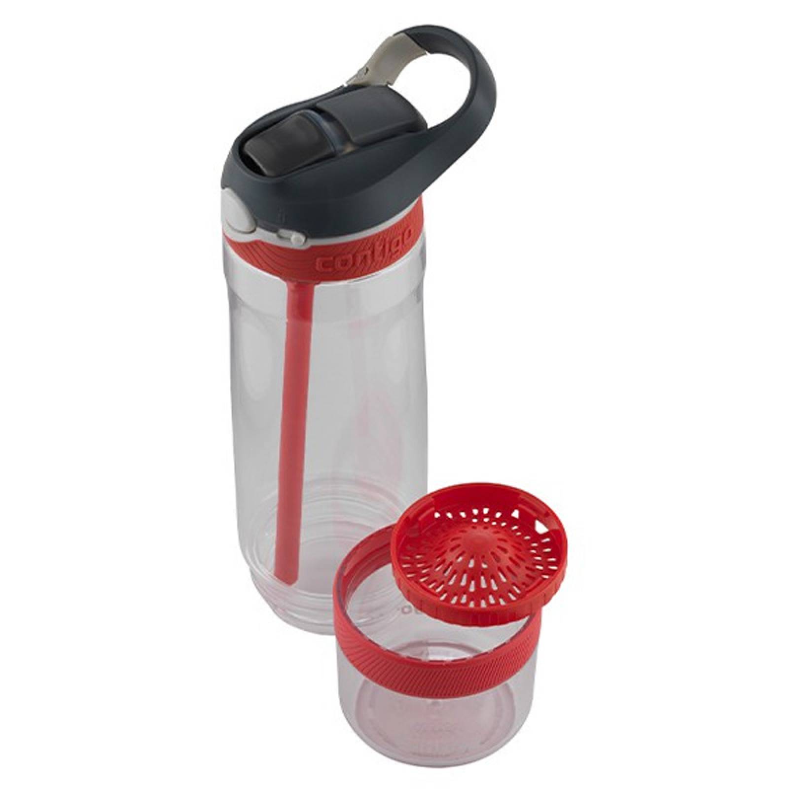 Botella Plastica Infusor Ashland Verde Jade 769 Ml Contigo Rojo