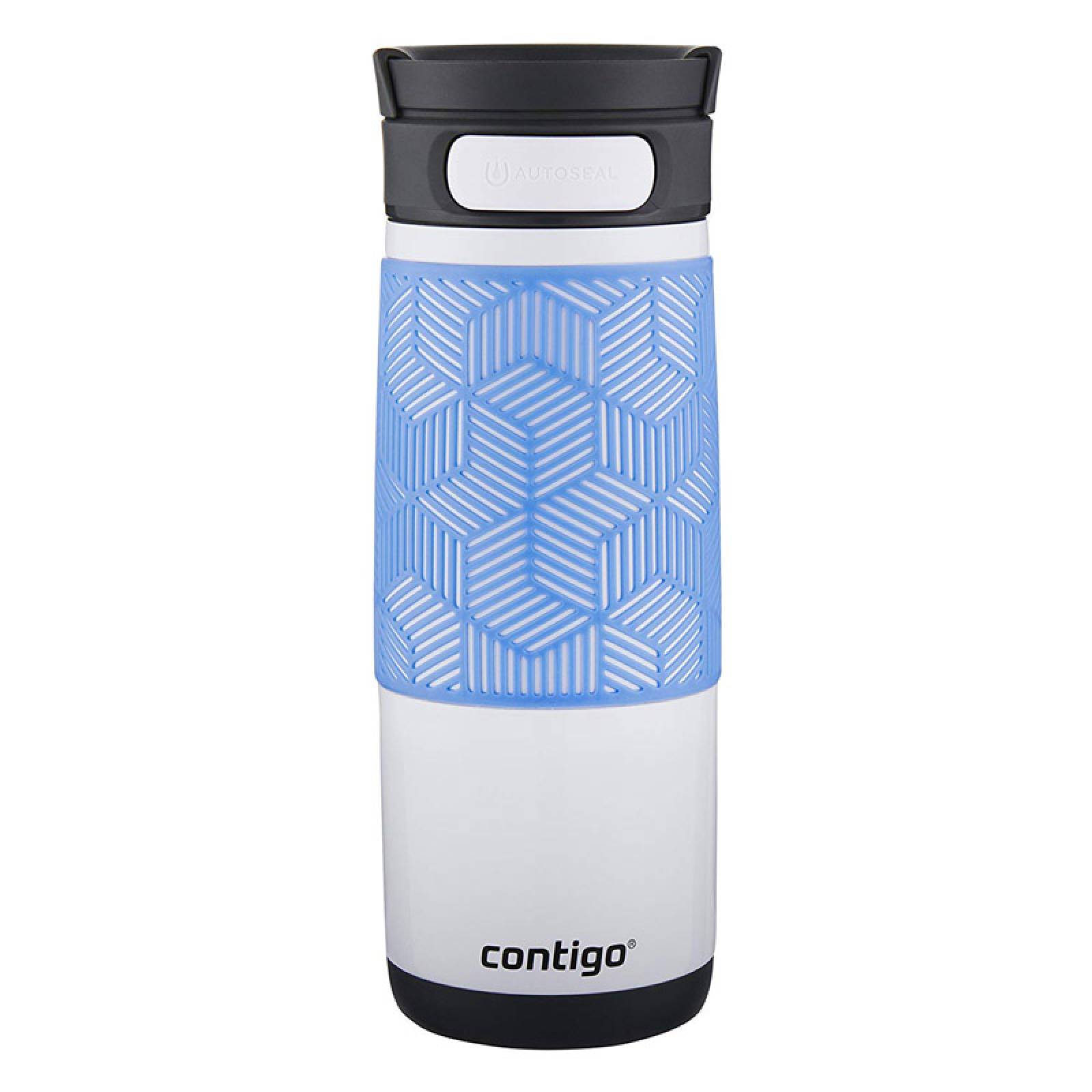 Termo De Viaje Acero Inox Transit Blanco-azul 473 Ml Contigo 