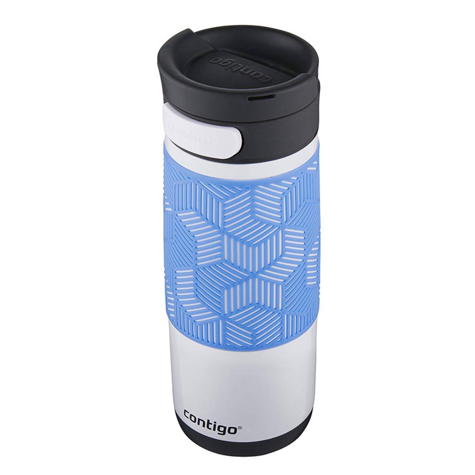 Termo De Viaje Acero Inox Transit Blanco-azul 473 Ml Contigo 