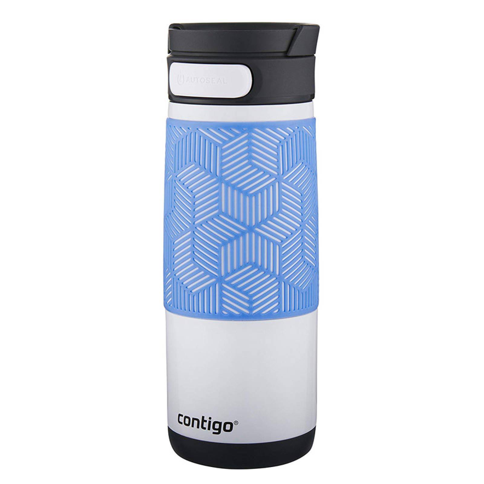 Termo De Viaje Acero Inox Transit Blanco-azul 473 Ml Contigo 