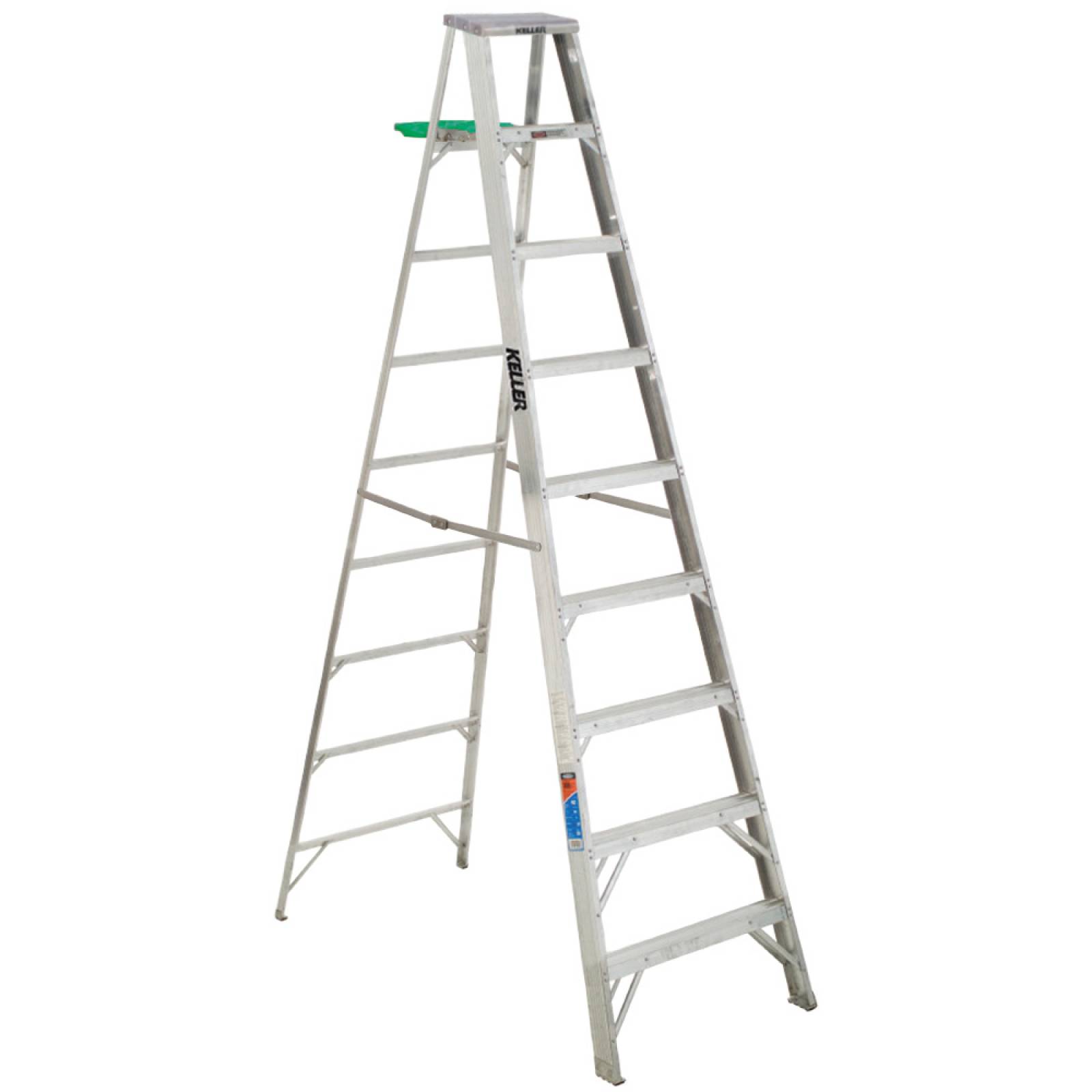 Escalera Tijera Aluminio 2.74 M Tipo II 102 Kg Meseta Keller