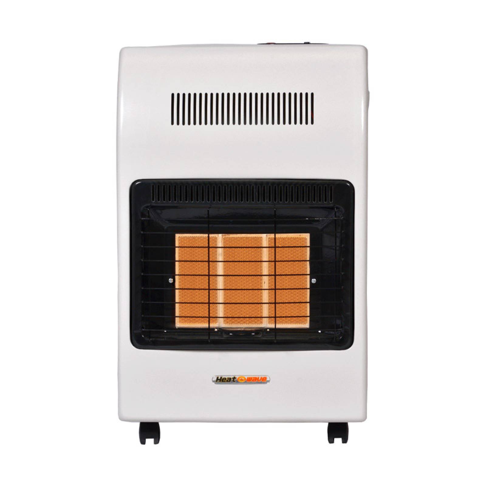 Calentador Calefactor Portatil de Gas LP 3 Radiantes Blanco HG3X Heat Wave 