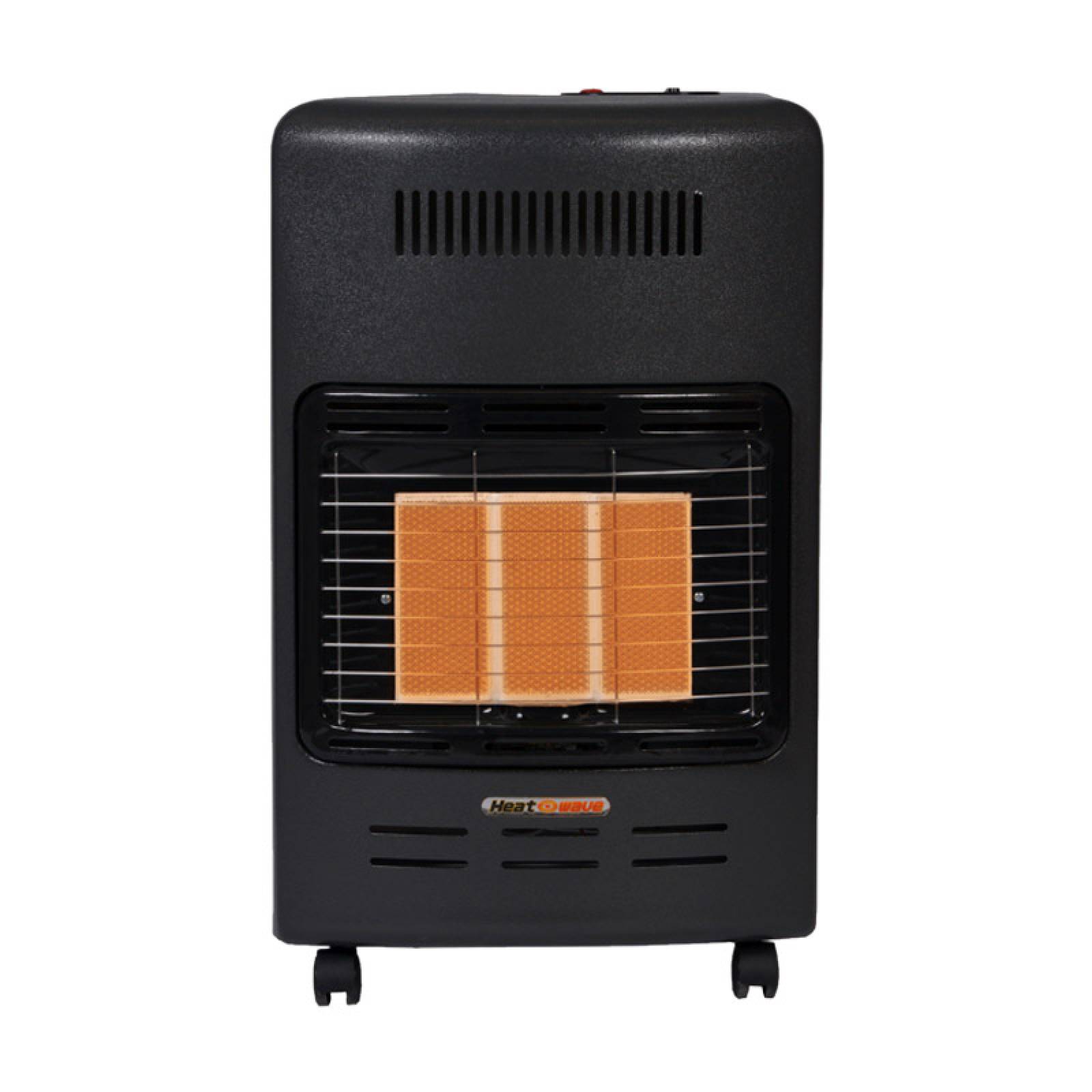 Calentador Calefactor Portatil de Gas LP 3 Radiantes Gris Obscuro HG3M Heat Wave 