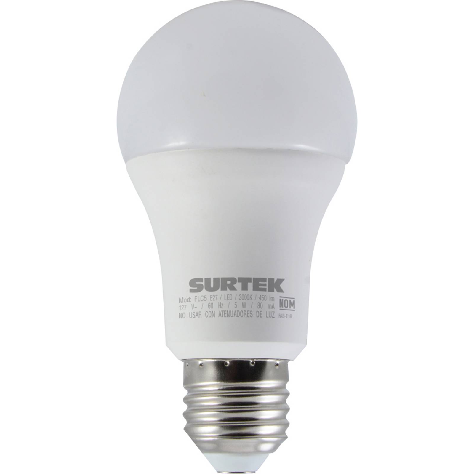 Foco Led 11w Luz De Día Bulbo A19 Base E27 Surtek