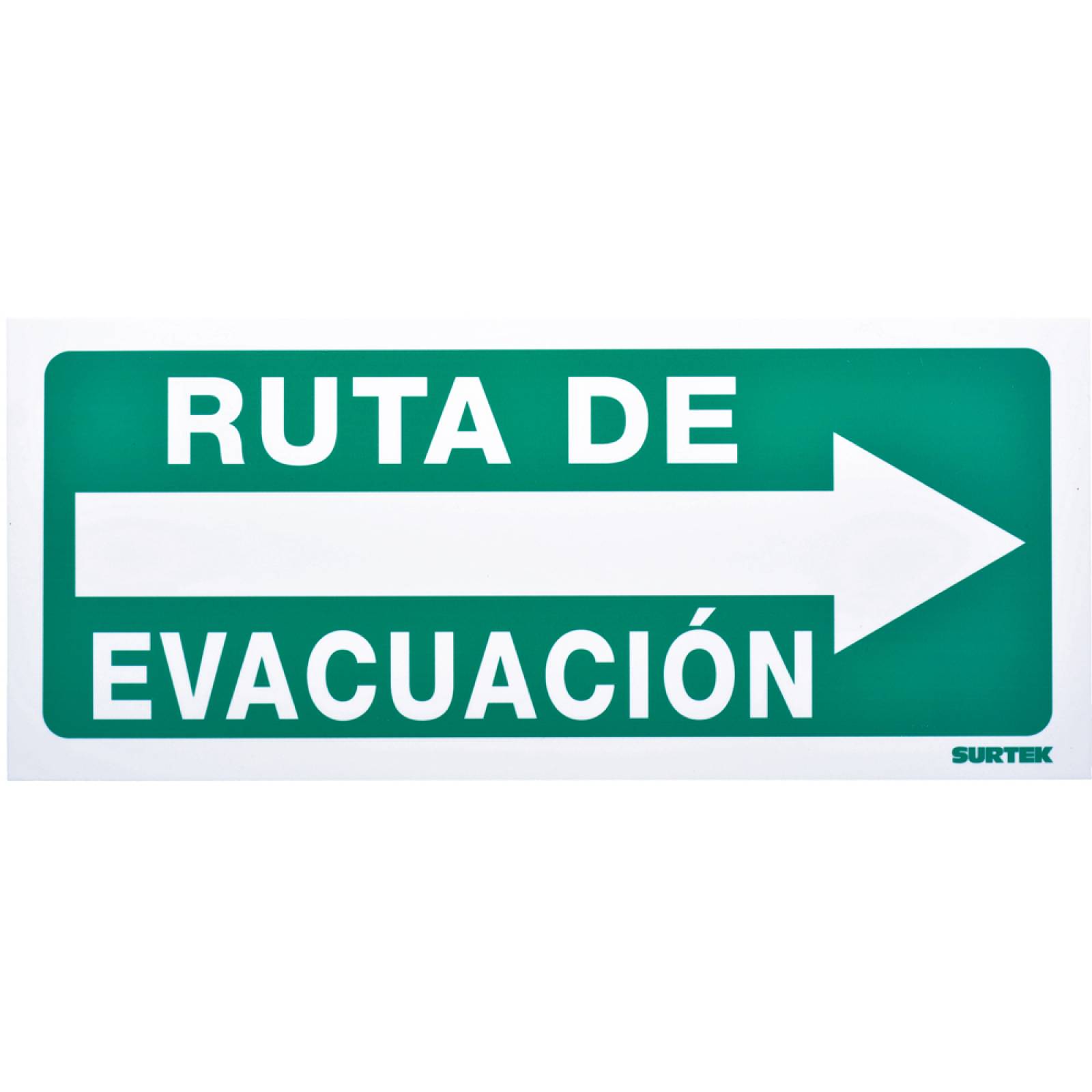 Letrero Ruta Evacuacion Derecha Proteccion Civil 1 Pz Surtek 