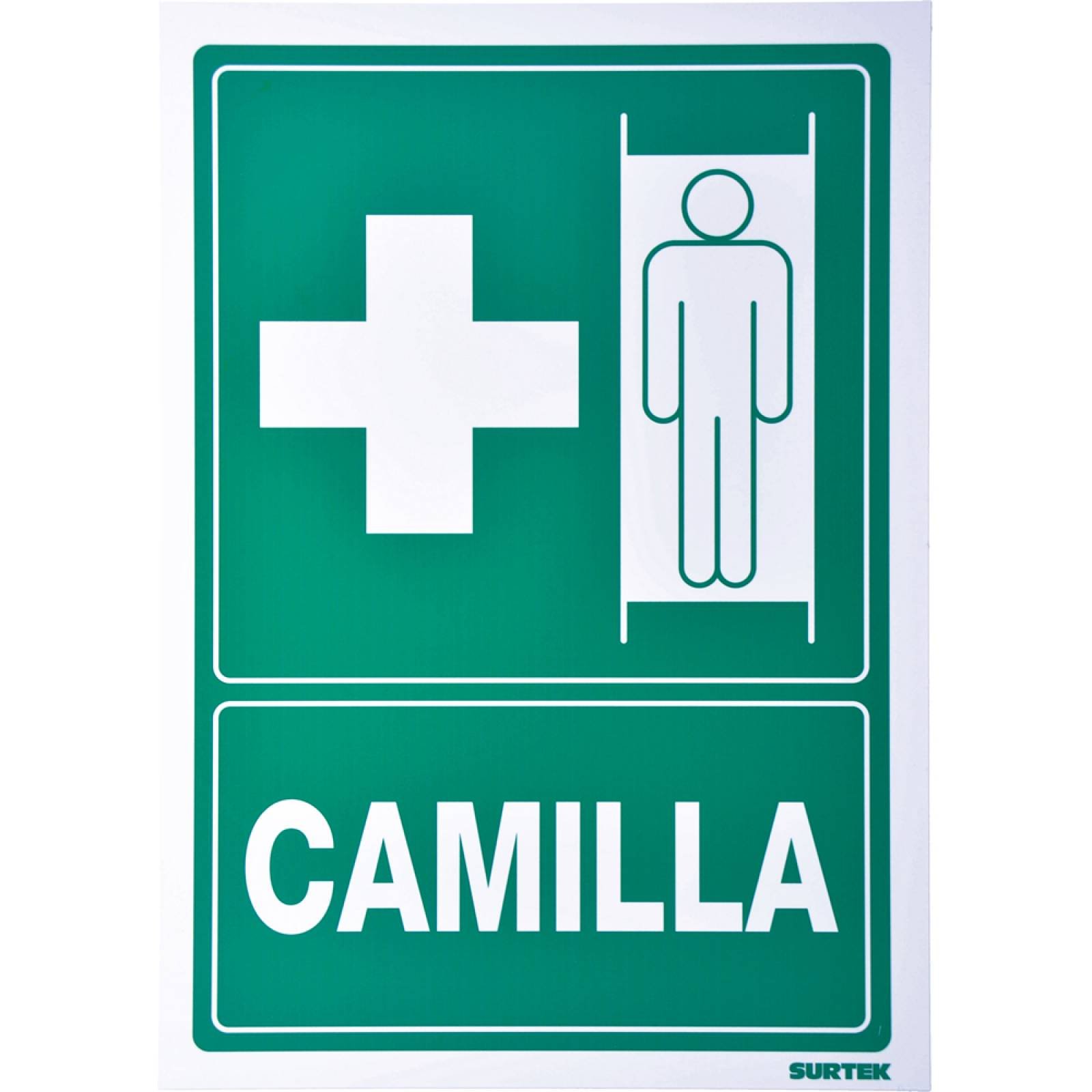 Letrero Camilla Señalamiento Proteccion Civil 1 Pieza Surtek 