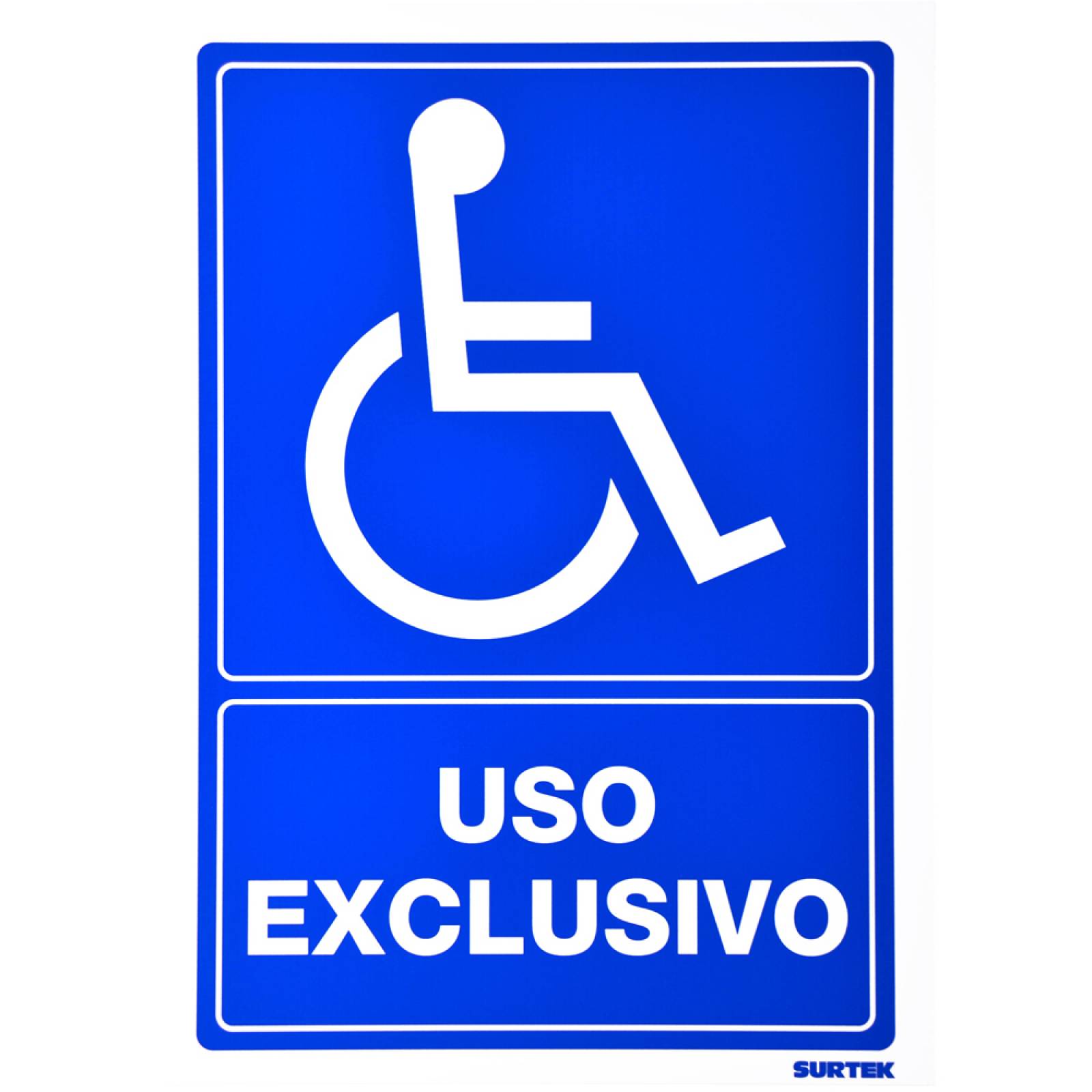Letrero Discapacitados Proteccion Civil 1 Pza 25 X 36 Surtek 
