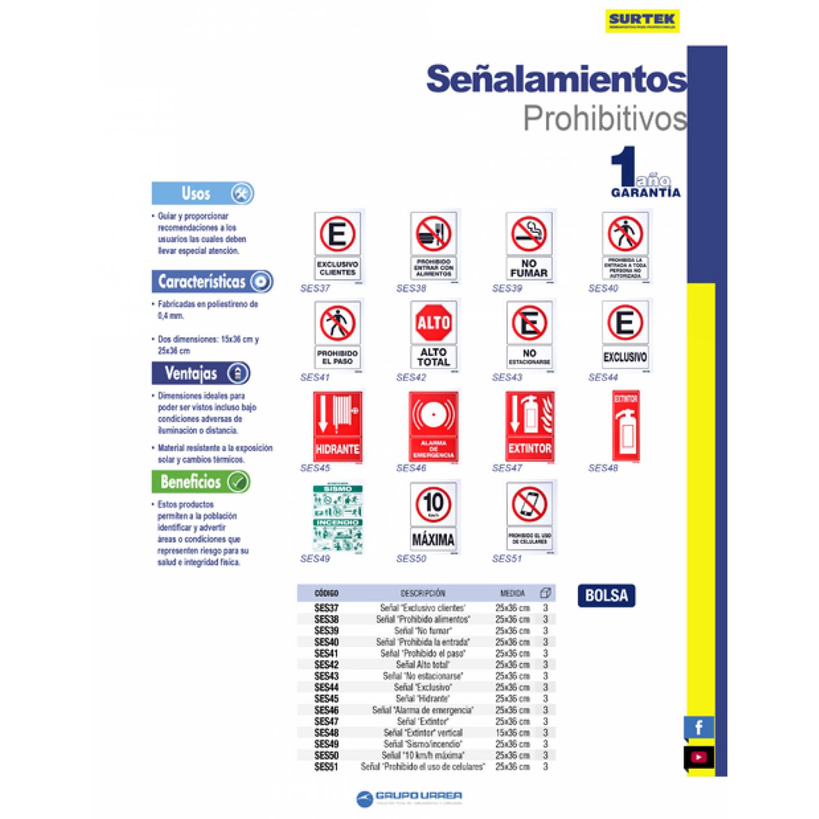 Letrero Hidrante Proteccion Civil Con 1 Pieza 25 X 36 Surtek 