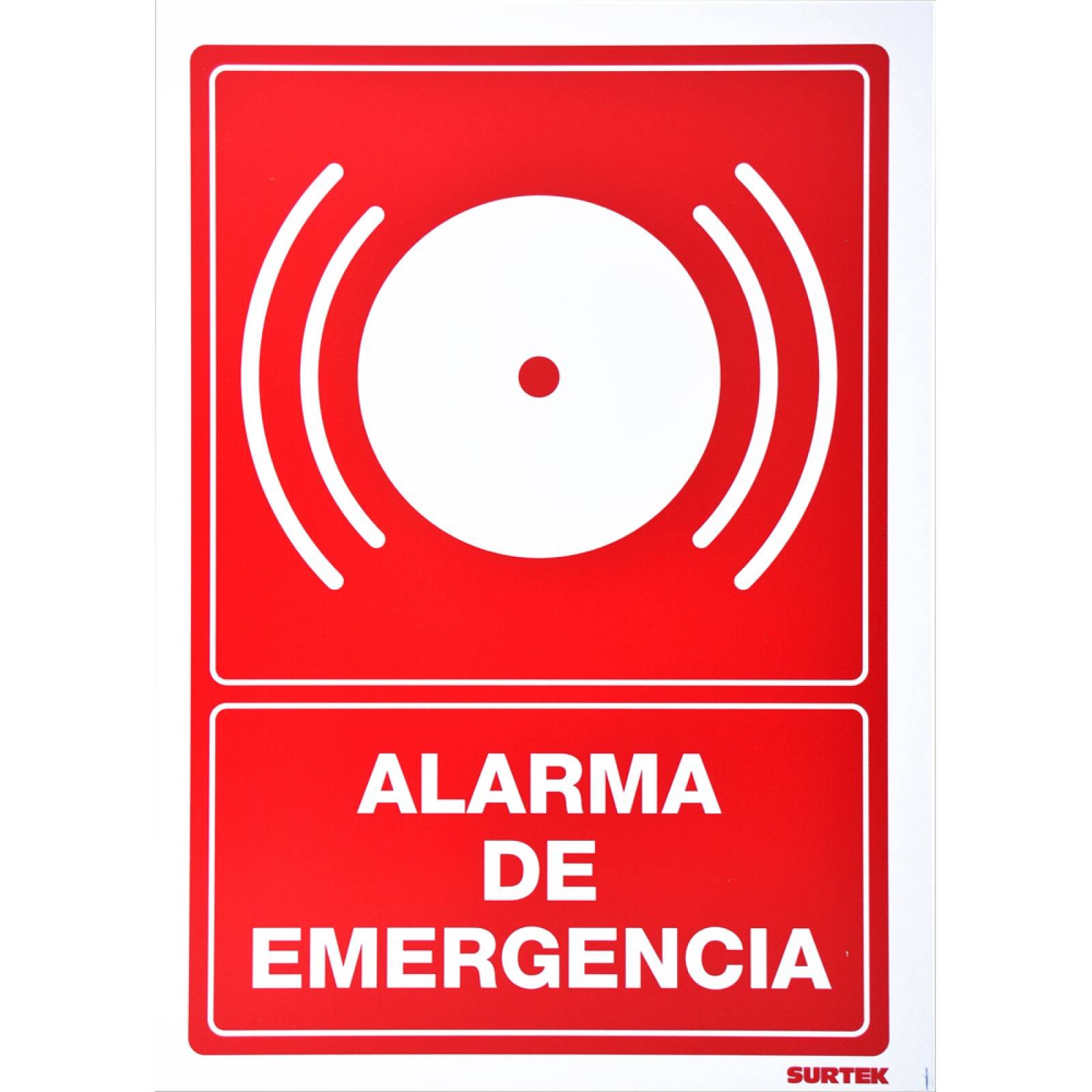 Letrero Alarma De Emergencia Proteccion Civil 1 Pieza Surtek 