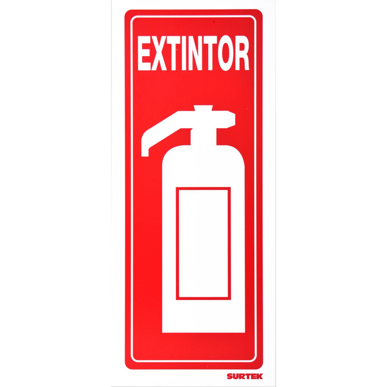 Letrero Extintor Vertical Proteccion Civil 1 Pz 25x36 Surtek 