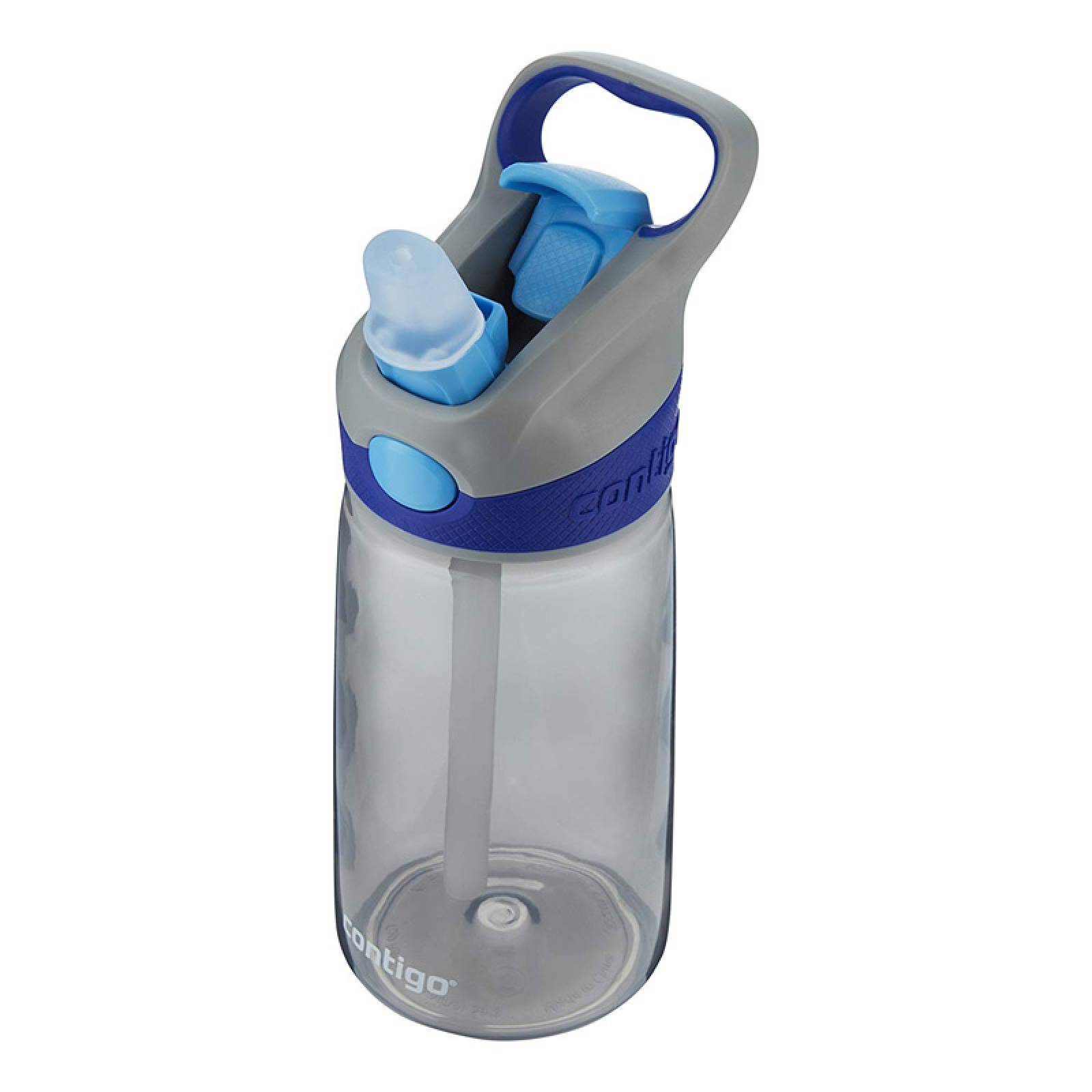 Botella Para Niños 14 Oz Autospout Gris Con Azul Contigo