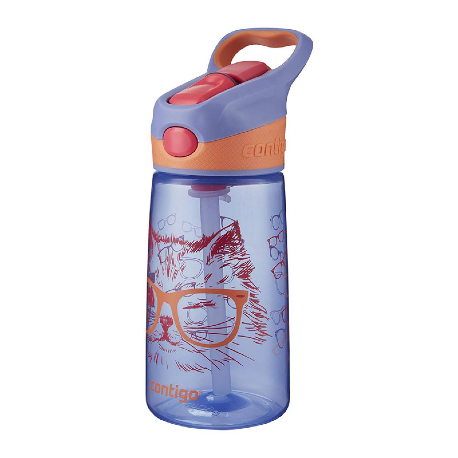 Botella Para Niños 14 Oz Autospout Gato Lila Contigo