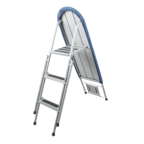 Escalera Burro Para Planchar De Metal Color Azul Bandgap