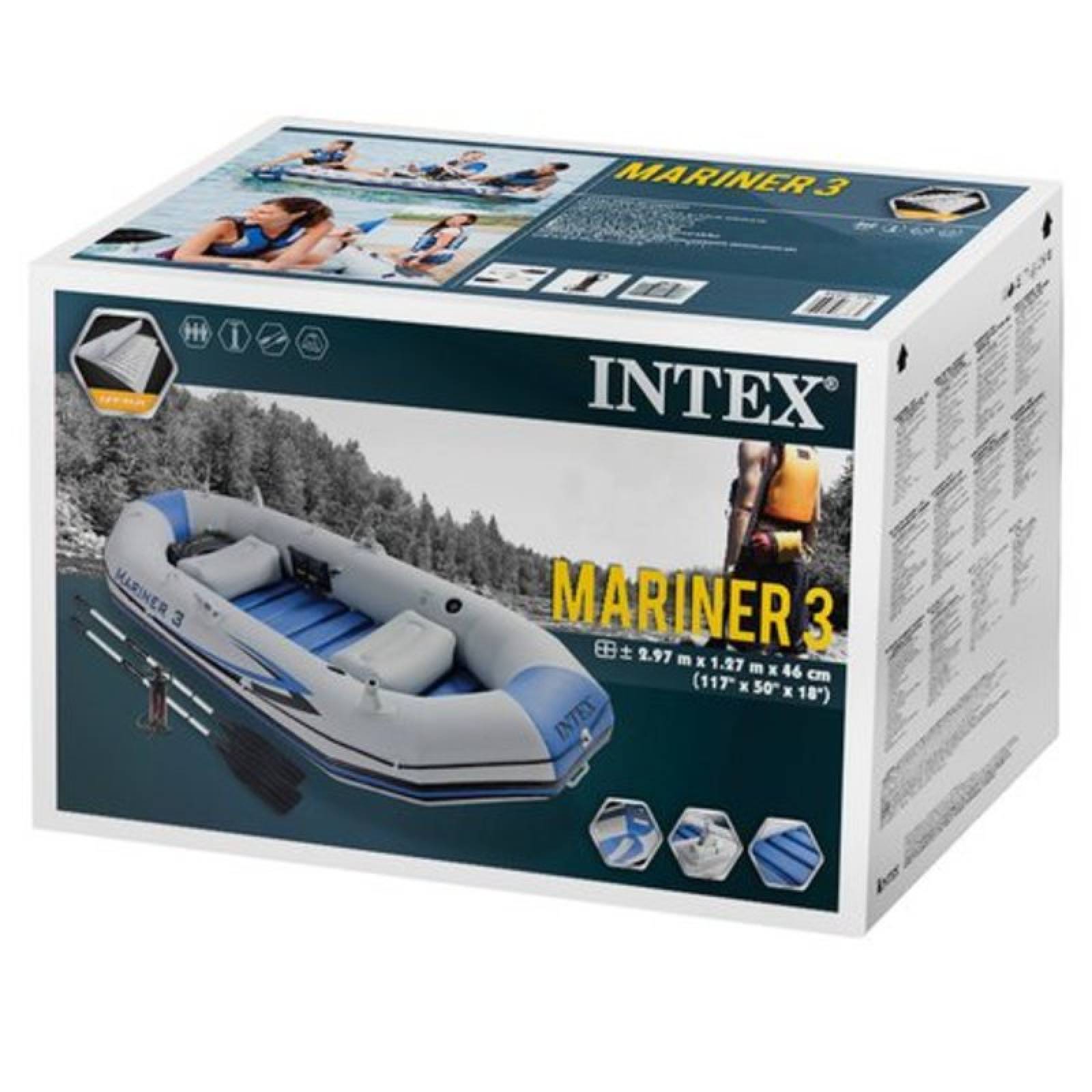 Barco hinchable Intex Mariner 3 personas y remos