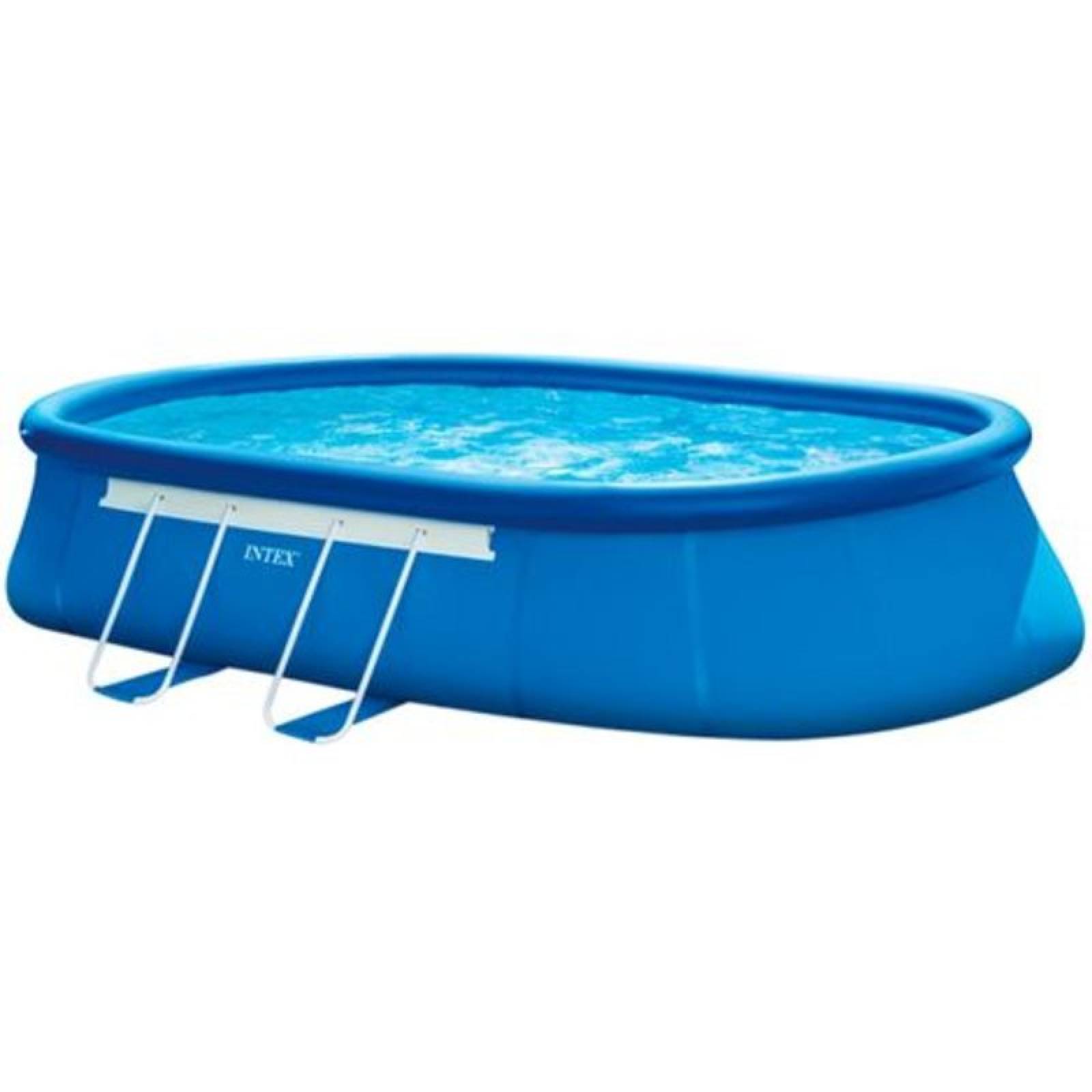 Piscina Oval De Aro Inflable Bomba Y Accesorios Azul Intex