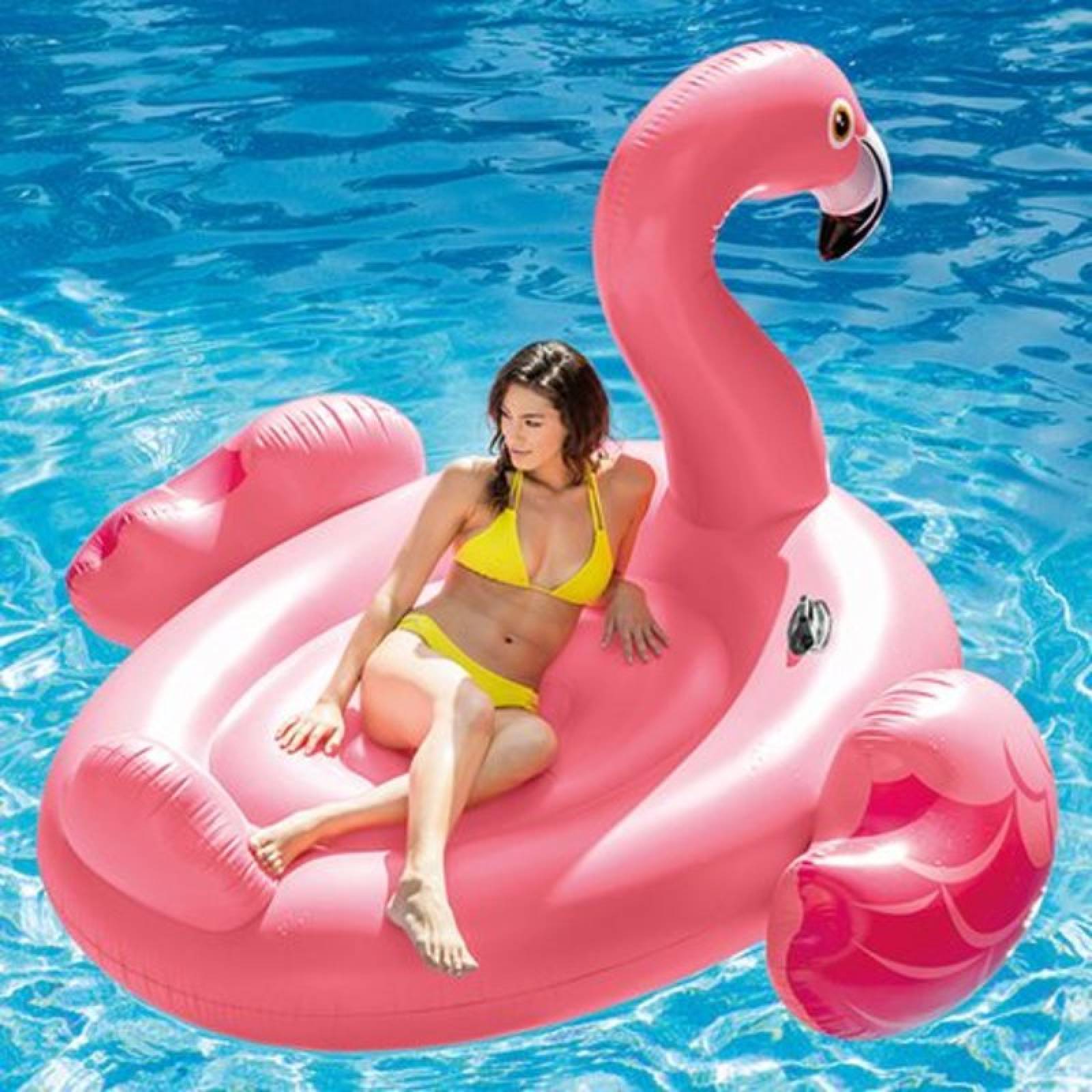 Flotador Inflable Mega Flamingo Rosa Montable 56288Eu Intex