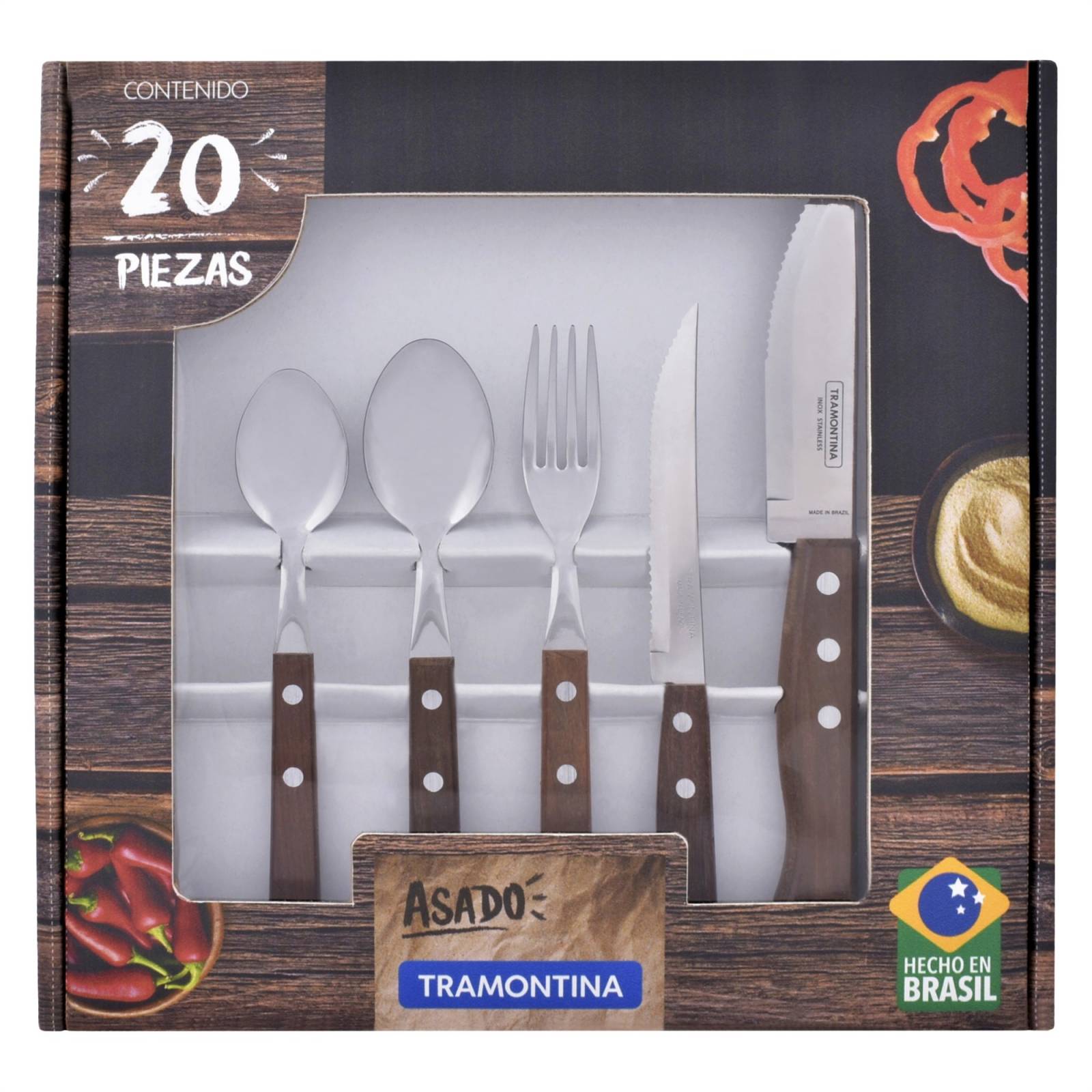 Juego de 5 Cubiertos para Asado 32200188 Tramontina