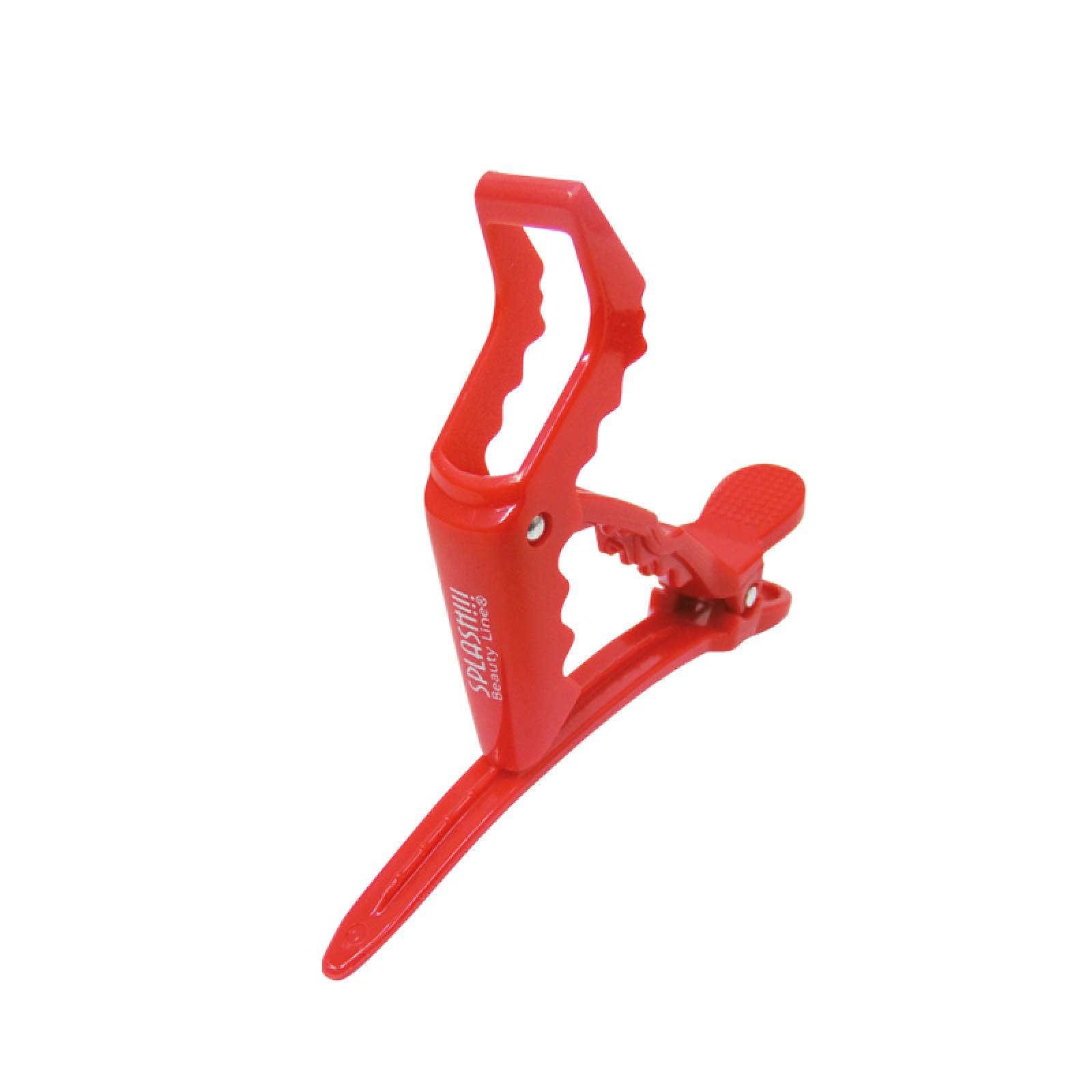 Pinzas Para Cabello Tipo Dedo Plastico Rojo-Negro 10 Pz Lobo