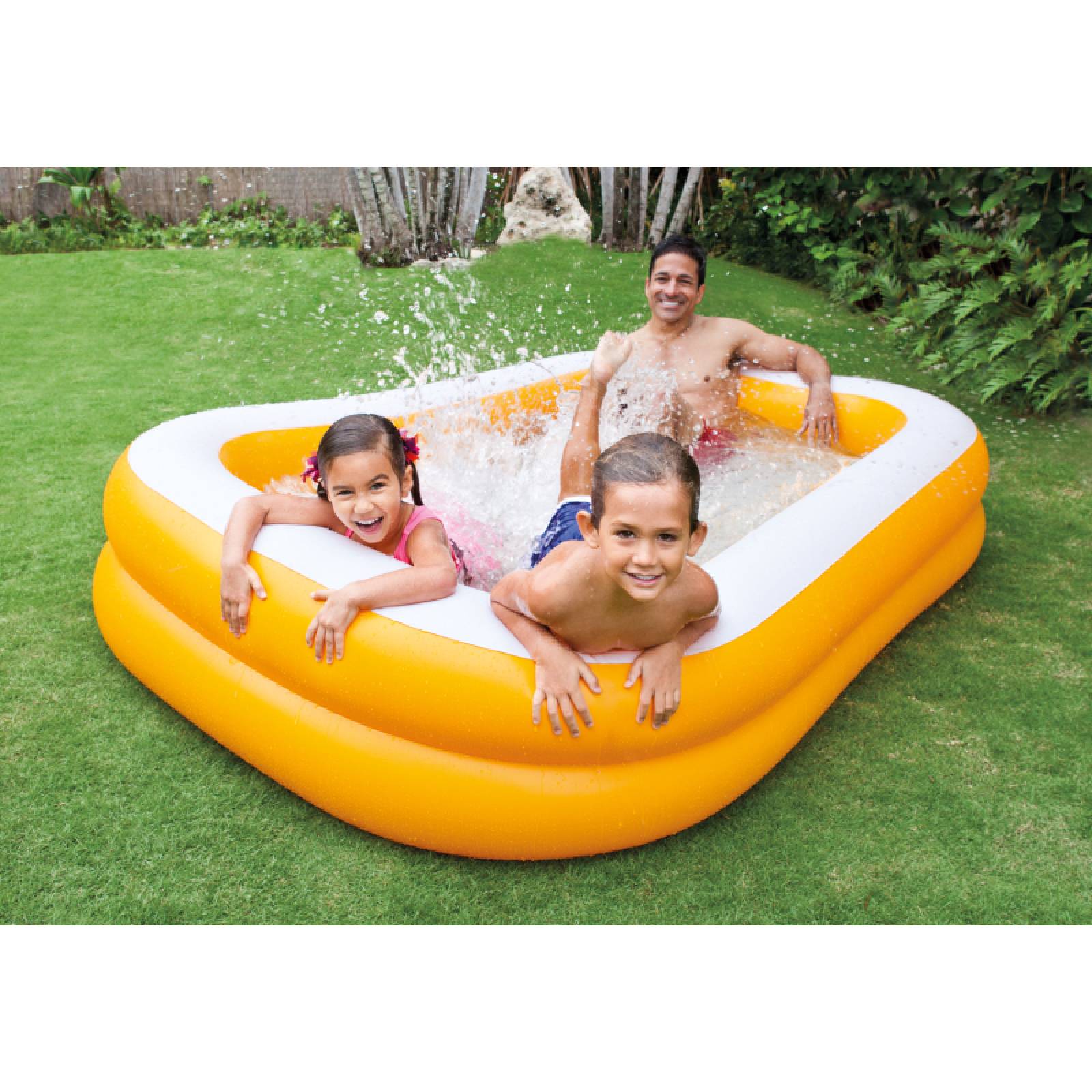 Piscina Inflable Swin Center Rectangular Mandarina Intex 