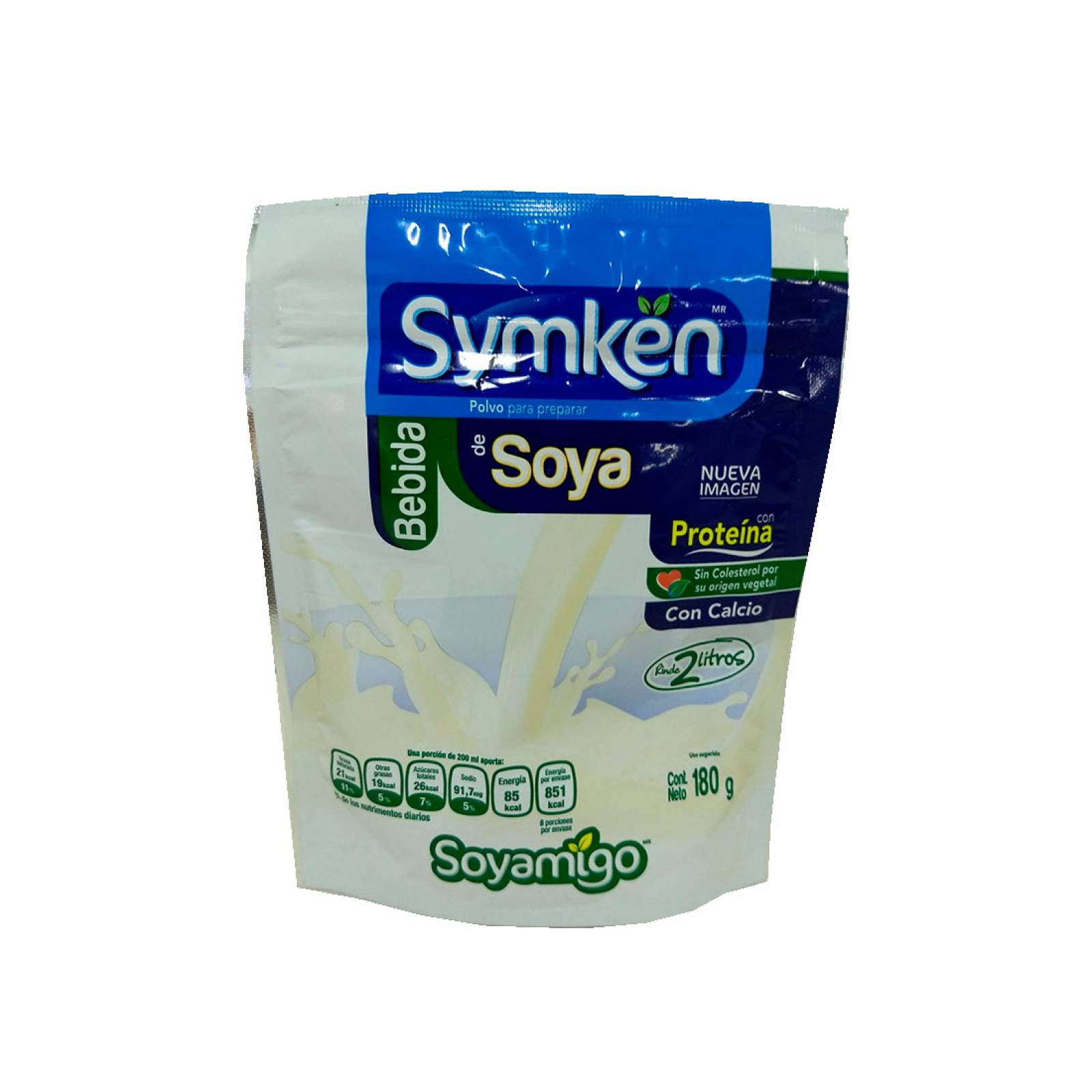 Leche en Polvo de Soya Sabor Natural Bolsa 180g