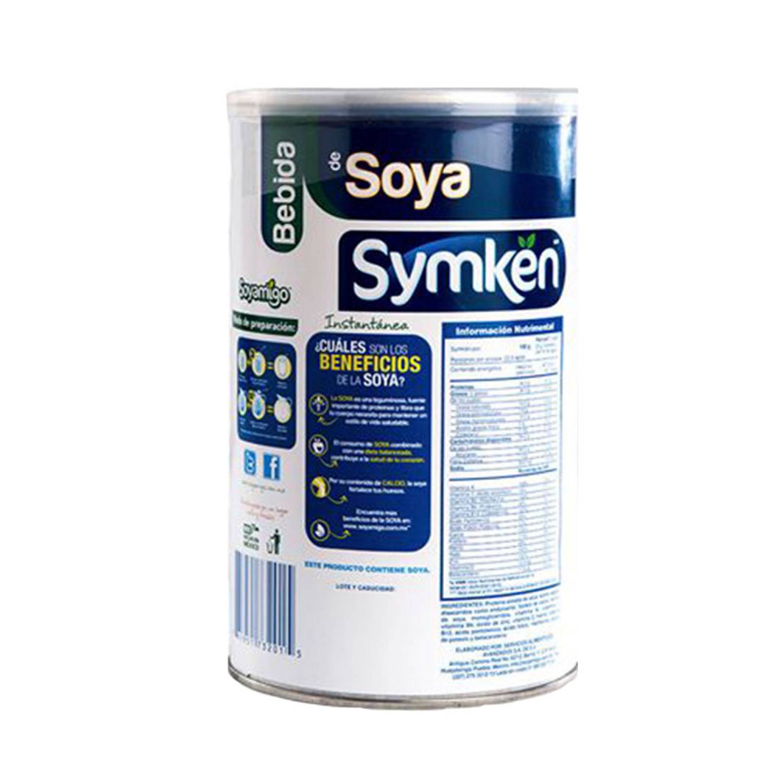 Leche en Polvo de Soya Sabor Natural Bote 450g