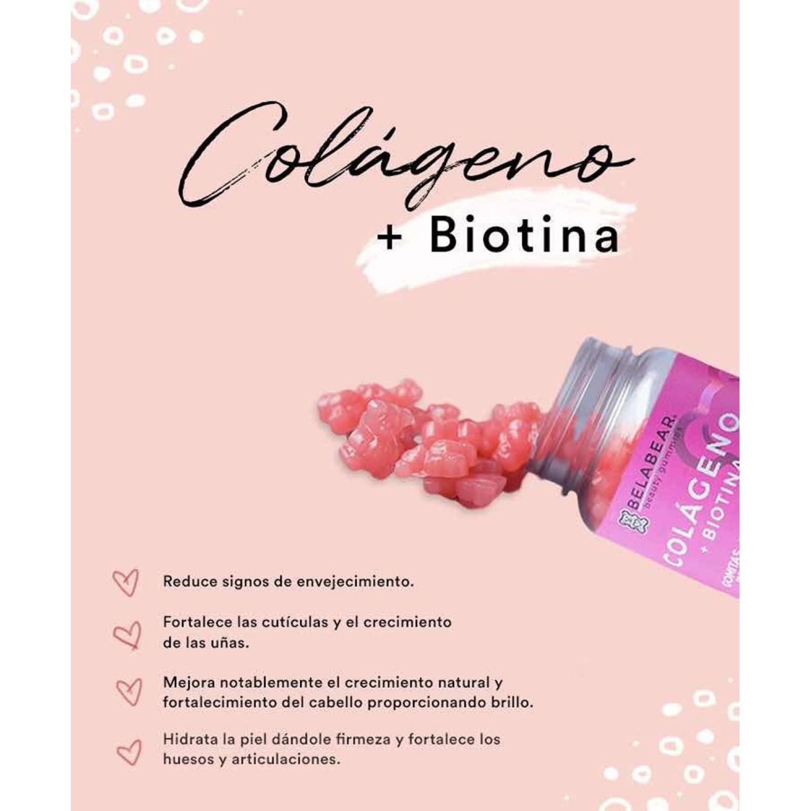 Suplemento Colágeno + Biotina 100 Gomitas Firmeza