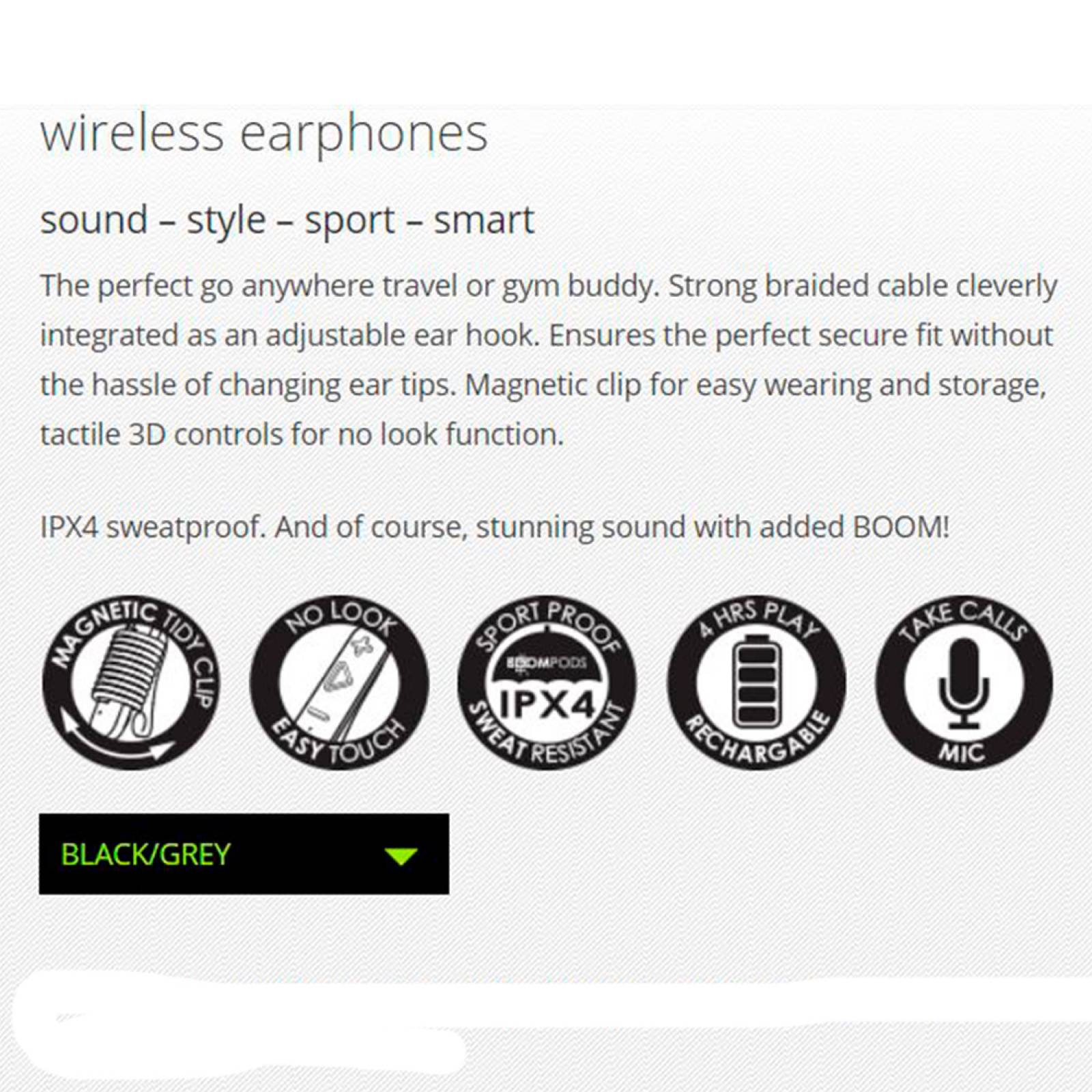 Audífonos Bluetooth Deportivos IPX4 Naranjas Retrobuds