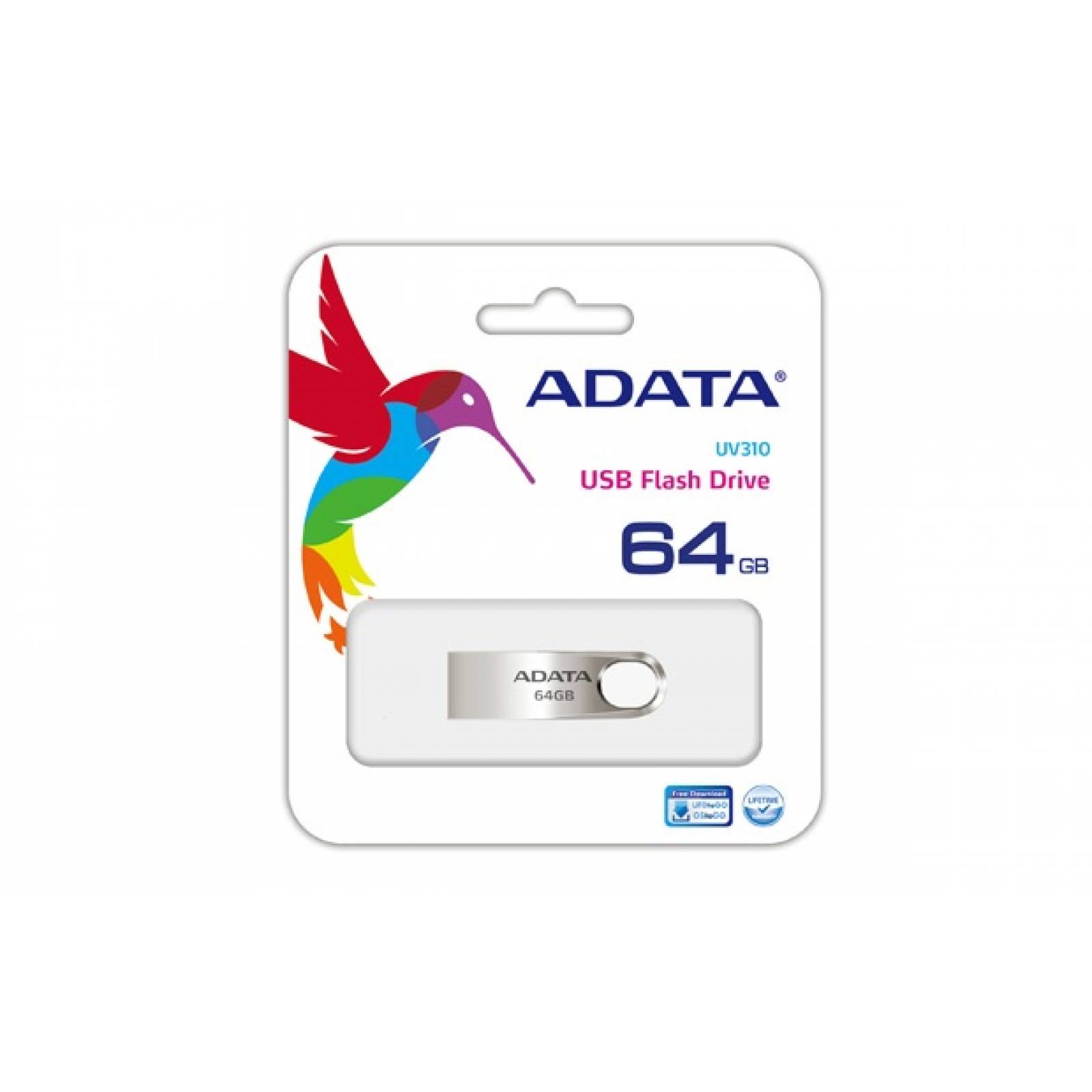 Memoria USB 2.0 Adata UD310 64GB Rojo DashDrive Metalica