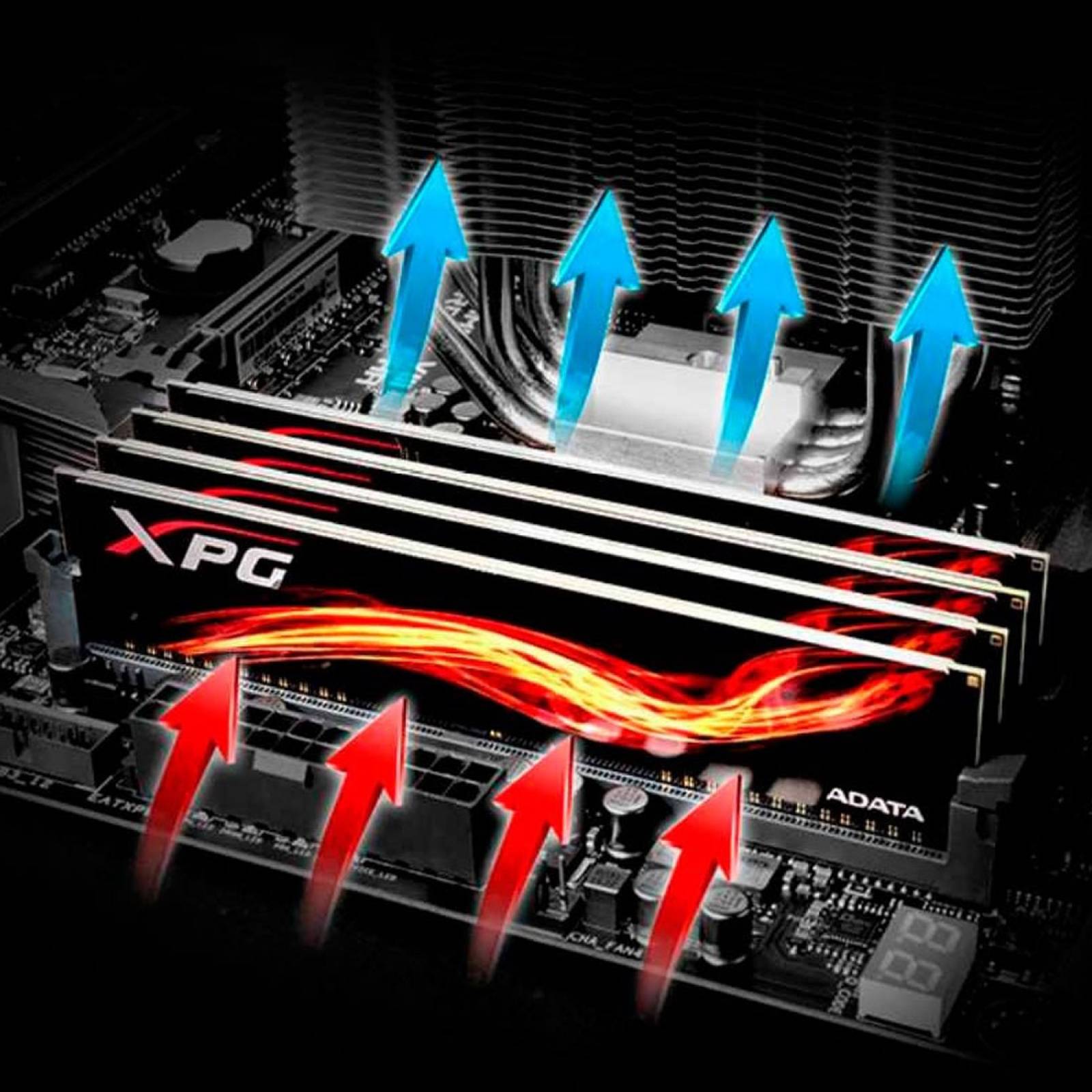 Memoria Ram 8Gb XPG Flame DDR4 U-DIMM 2666 Negro Adata