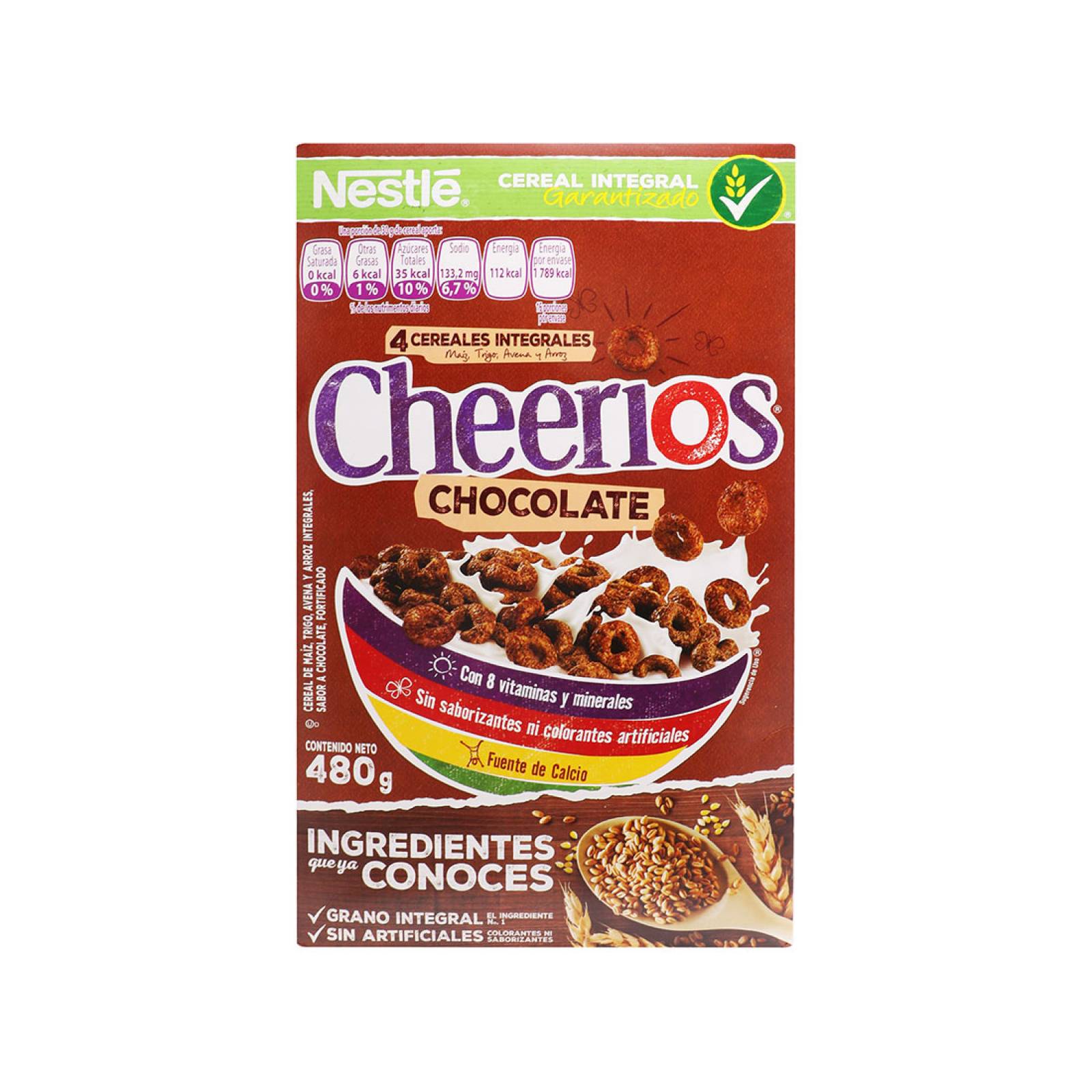Cereal Cheerios Aros Chocolate 4 Cereales 480g Nestlé