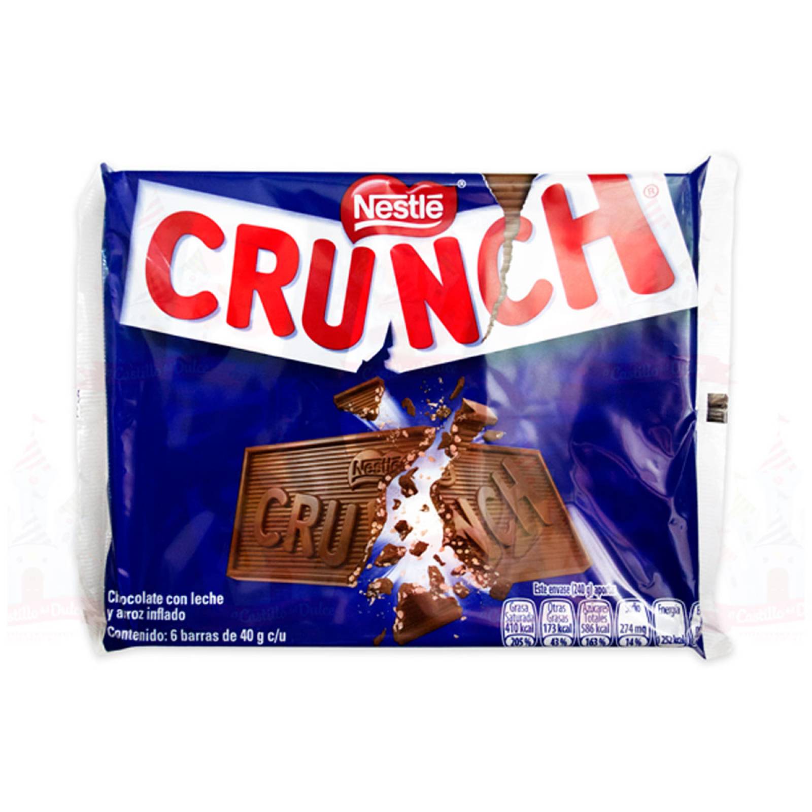 Chocolate Crunch Arroz Inflado Bolsa 6 Barras Nestlé