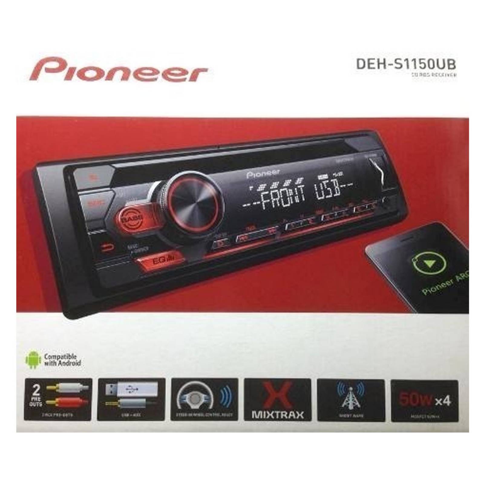 Auto Estéreo Cd USB Mp3 Android DEH-S1150UB Pioneer