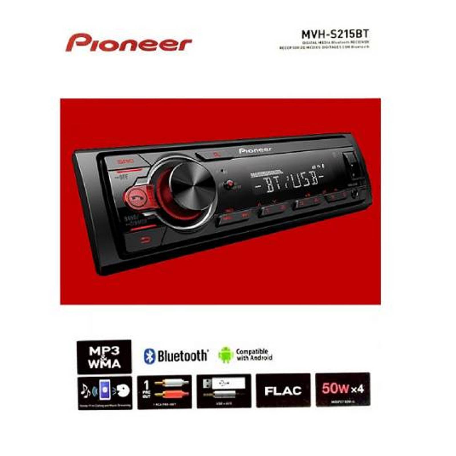 Auto Estéreo Multimedia Bluetooth MVHS215BT Pioneer