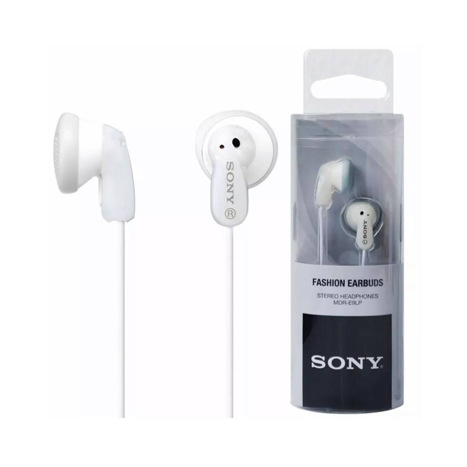 Audifonos Sony In Ear 13.5 mm Cable 1.2 m Blanco MDR-E9LP/BC