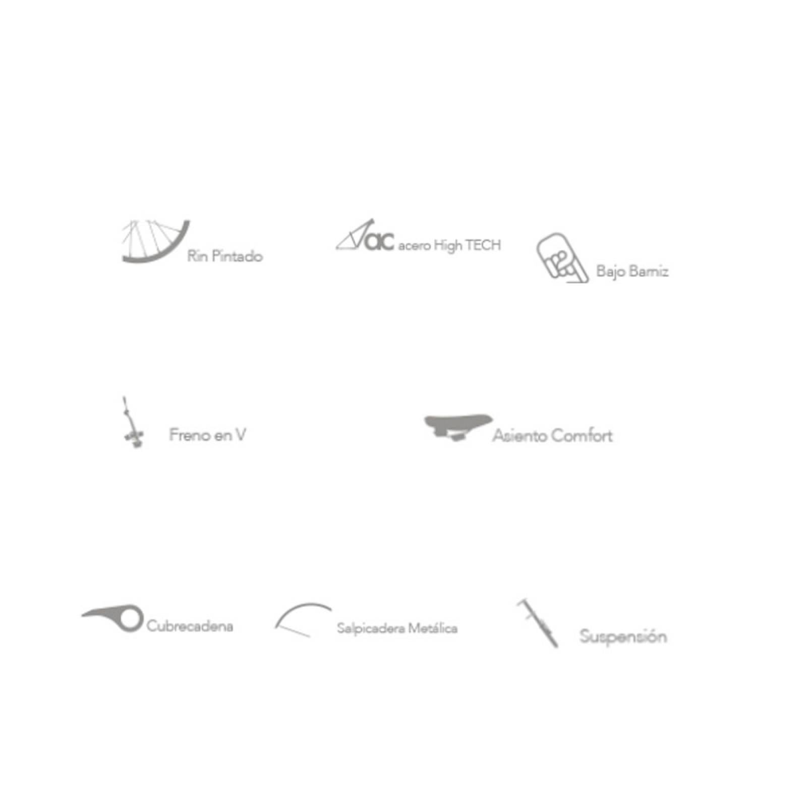 Bicicleta Urbana Rodada 24 24 Velocidades Life Mercurio