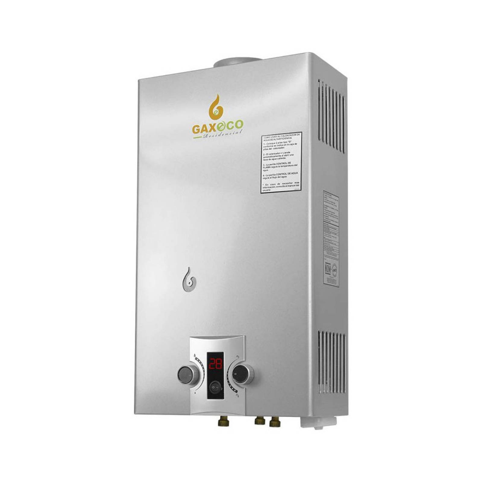 Boiler Paso Calentador Gas LP 2 servicios ECO12000 Gaxeco