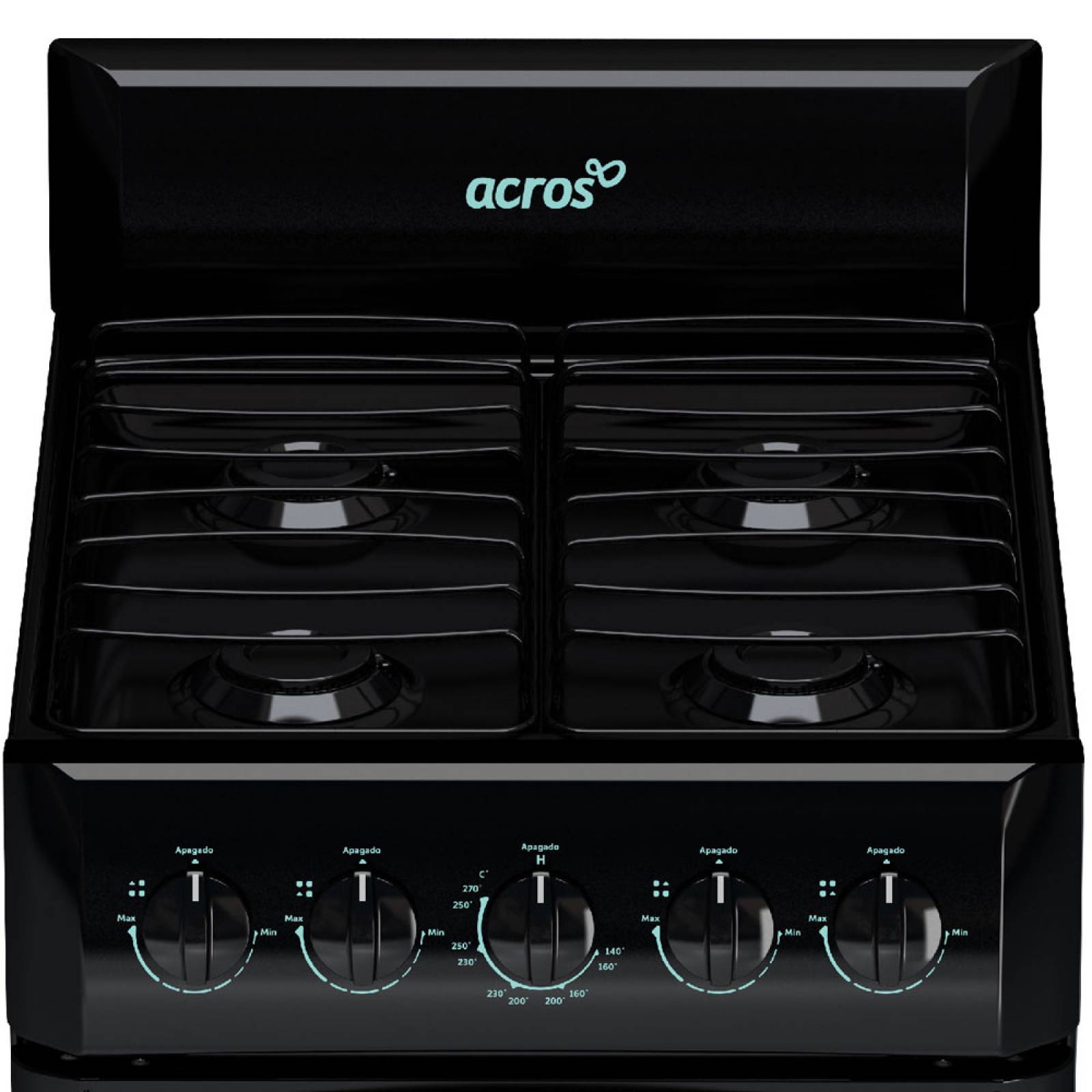 Parrilla de gas de 60 cm (24 pulgadas) Acros AP2420S para empotrar de 4  quemadores en acero inoxidable | Walmart en línea
