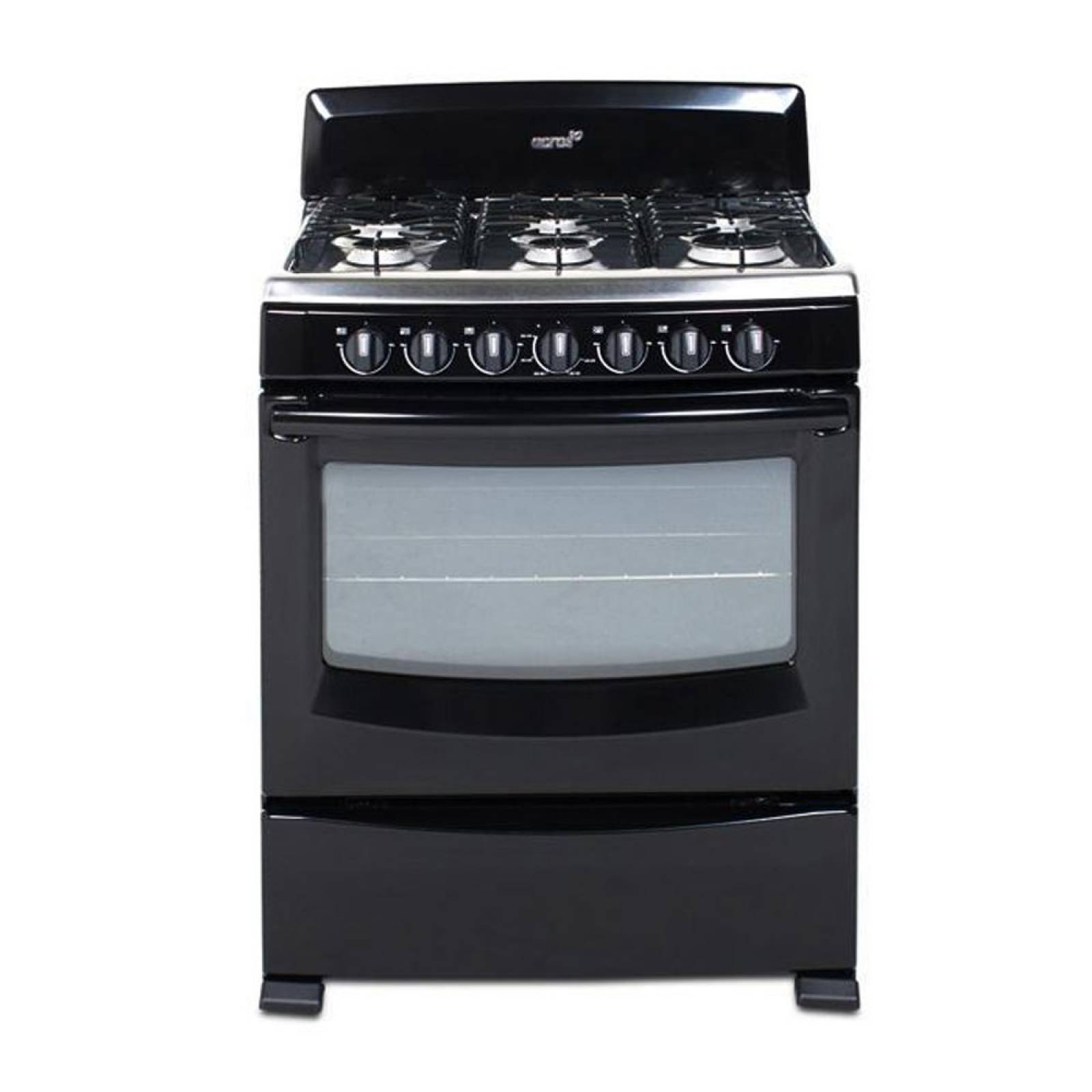 Estufa Acros 6 quemadores 30 Pulg Al Piso Negra AF-5333B
