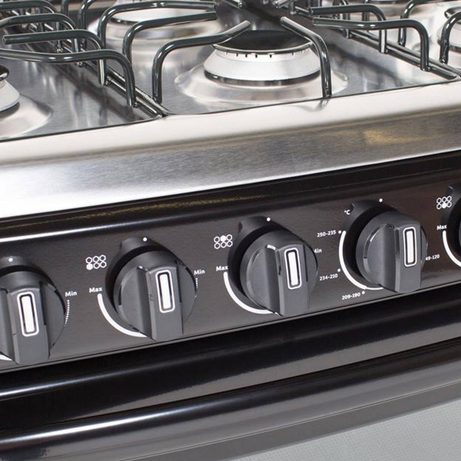 Estufa Acros 6 quemadores 30 Pulg Al Piso Negra AF-5333B