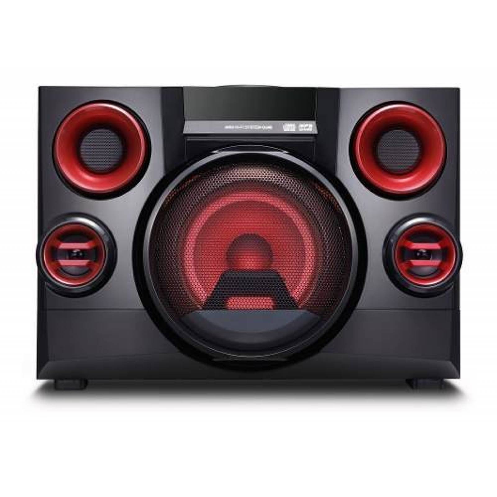 Sistema de Altavoz LG OJ45 Negro/Rojo Reproductor de Cd, Bluetooth