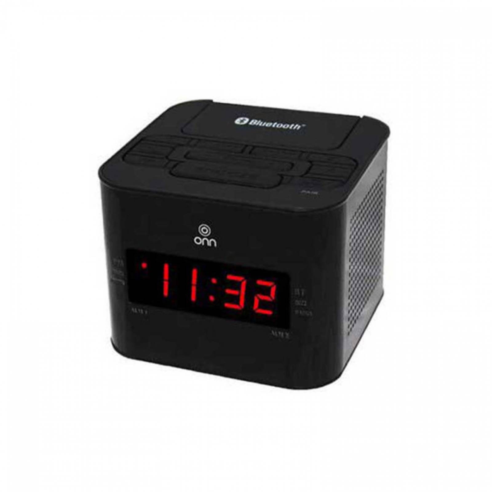 Reloj Despertador Radio AM/FM Bluetooth Onn USB ONB14AV204