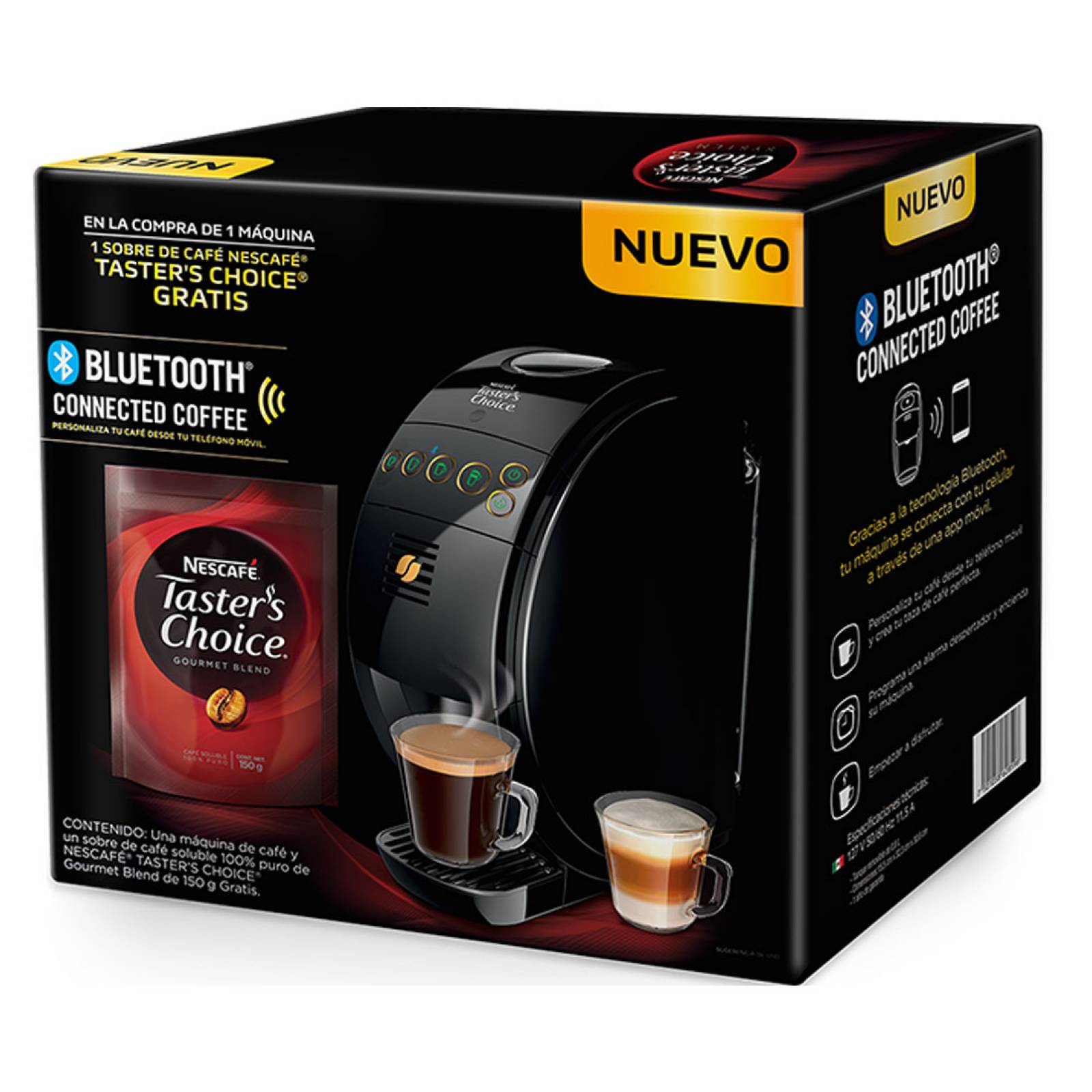 Cafetera Taster's Choice Bluetooth + Sobre Cafe 150g Nescafe  