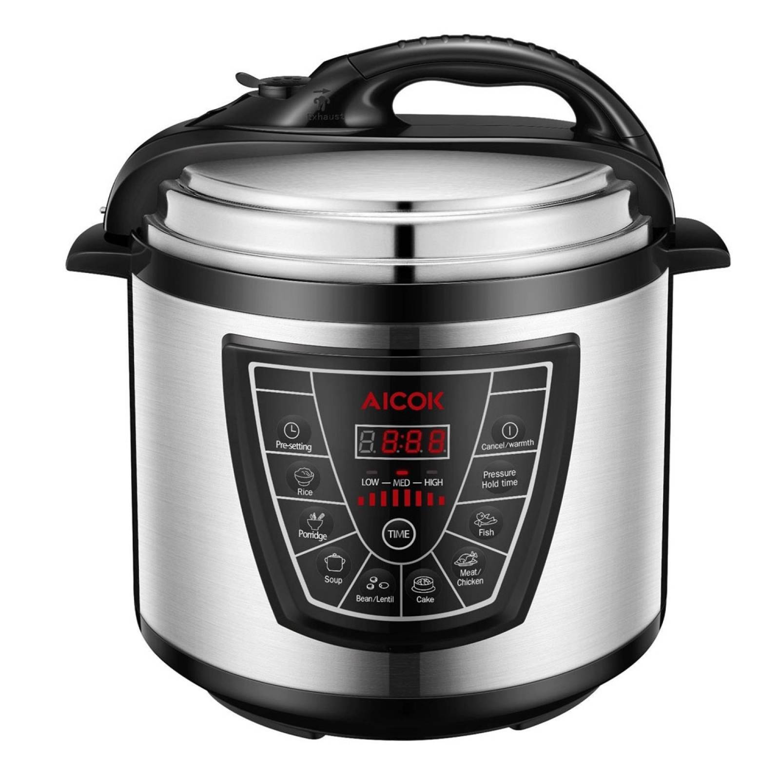 Olla Eléctrica Multifuncional Acero Inoxidable 6 L Aicok
